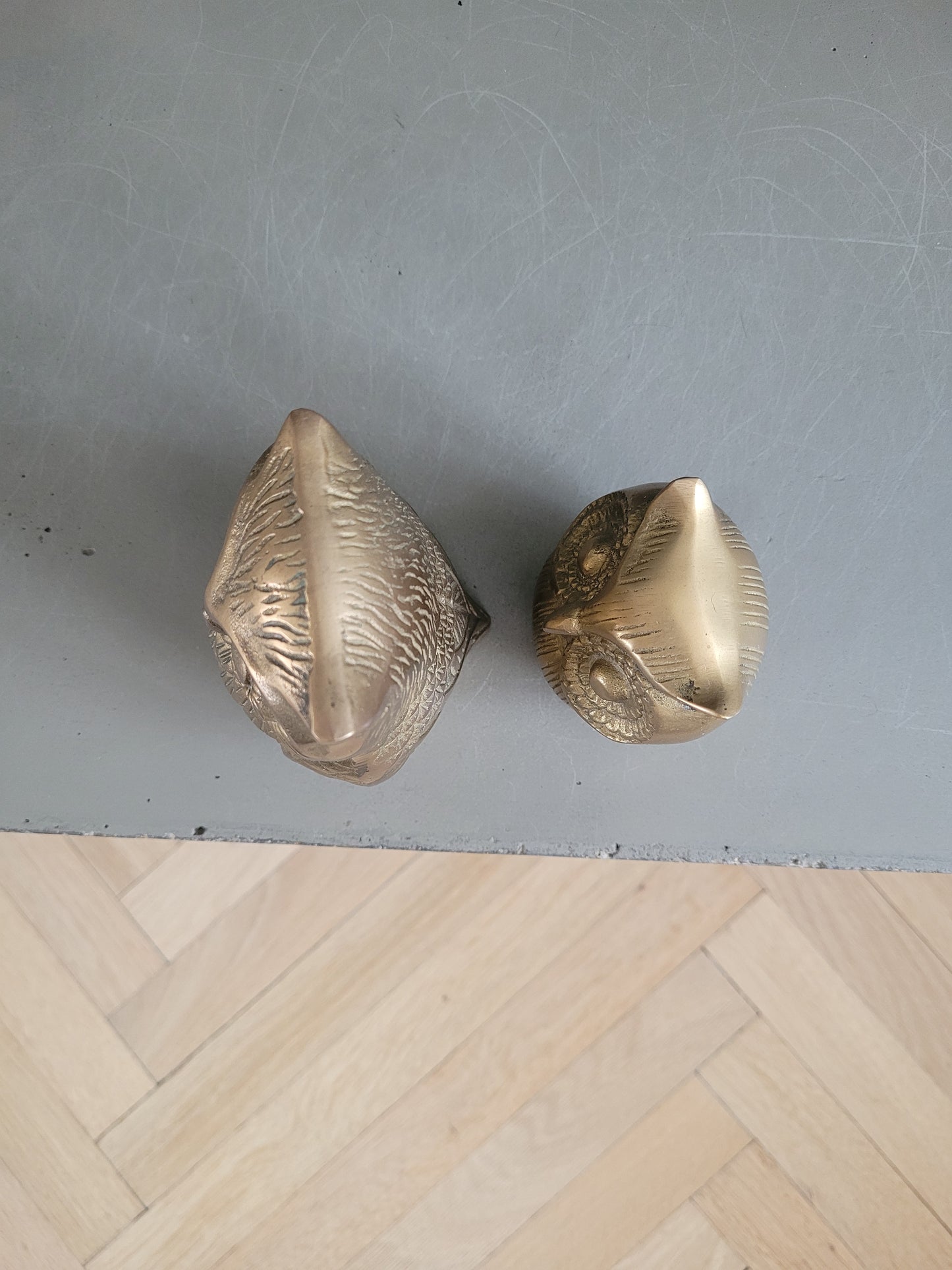 Paire de chouettes en laiton - Ref 502