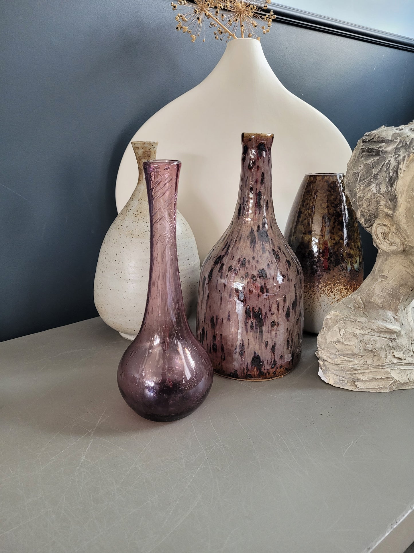 Vase soliflore en verre bullé Biot- Ref 642