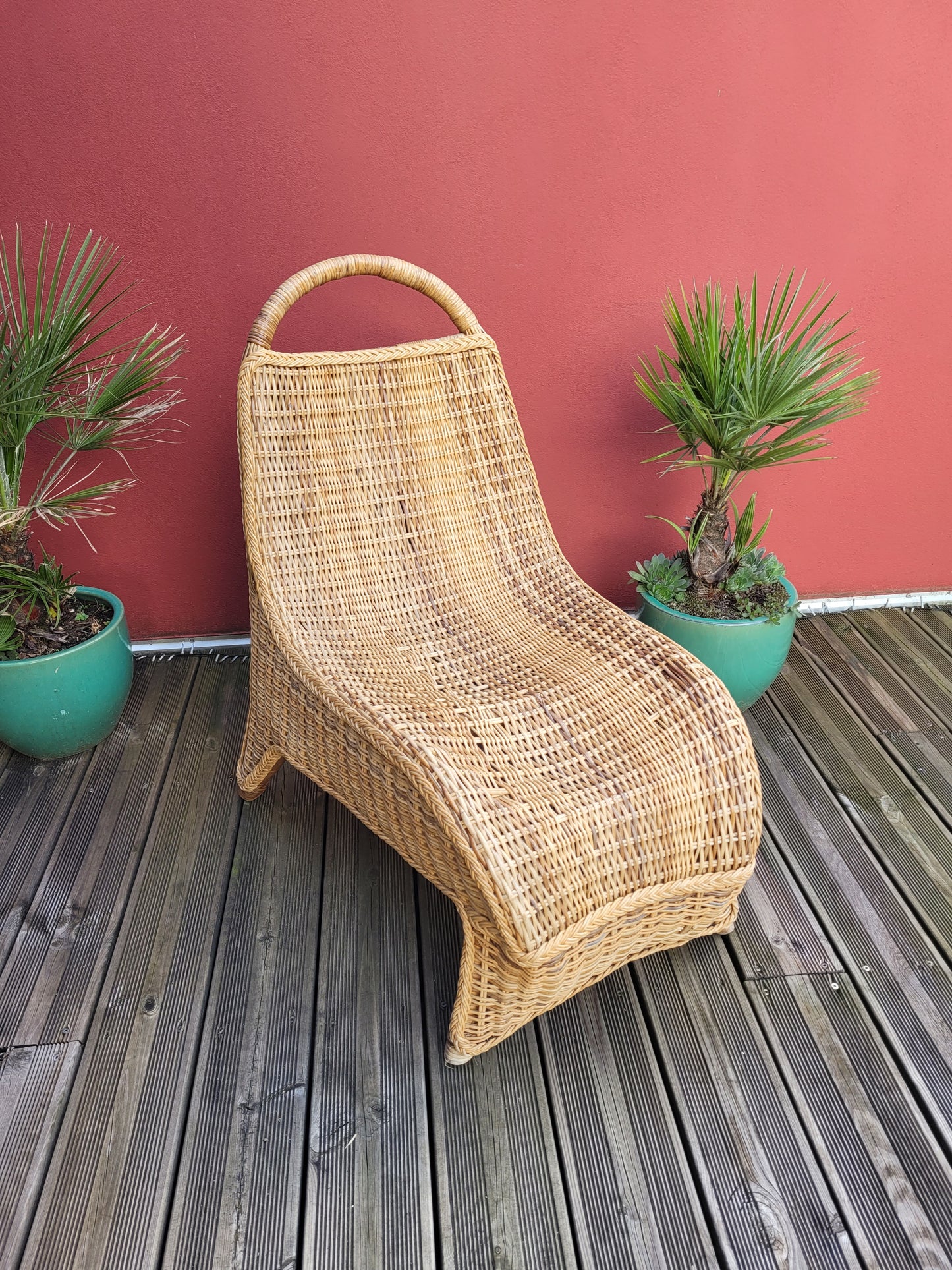 Chaise-longue en bambou et rotin - Ref 487