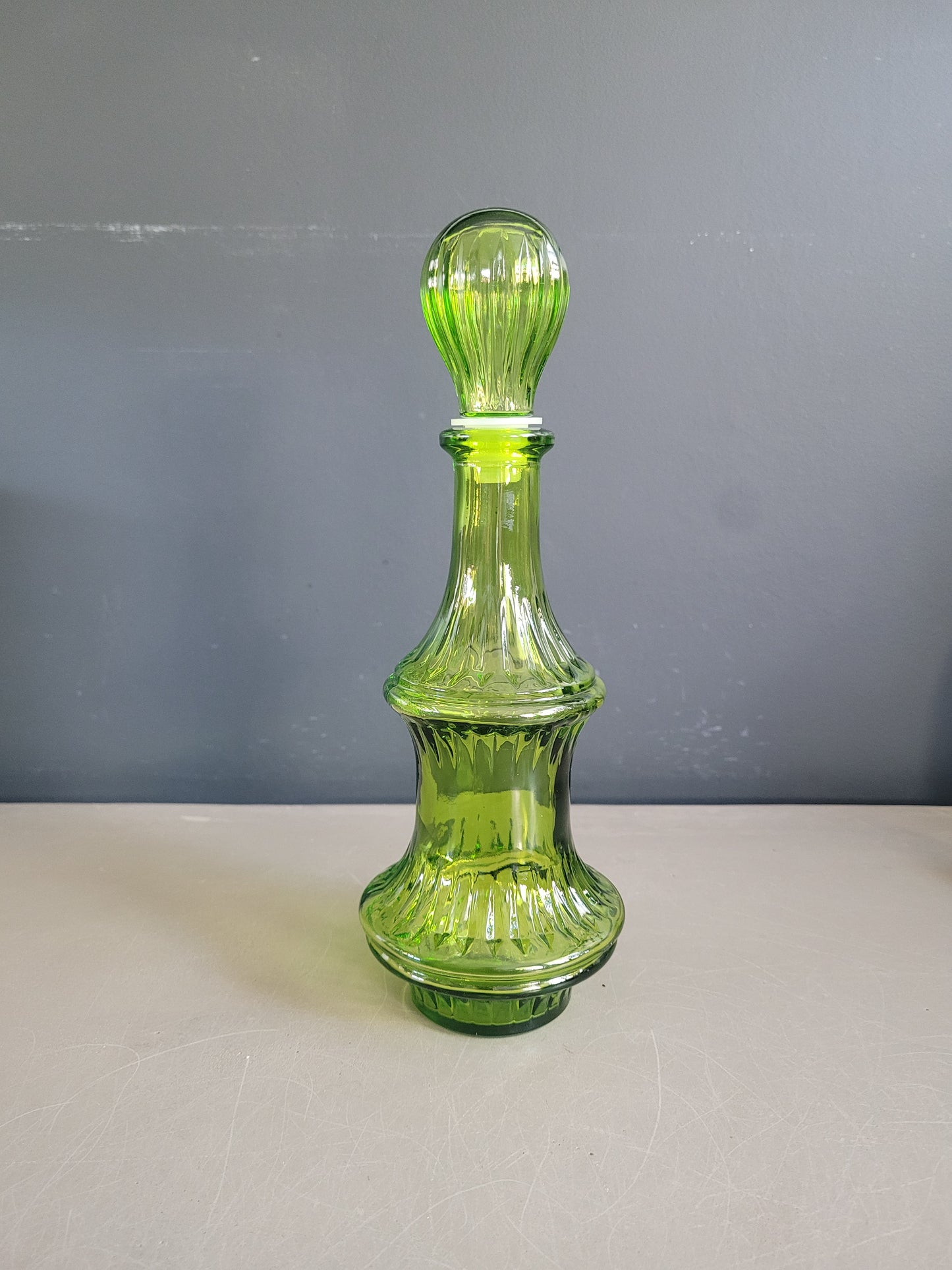 Bouteille empoli en verre vert - Ref 559