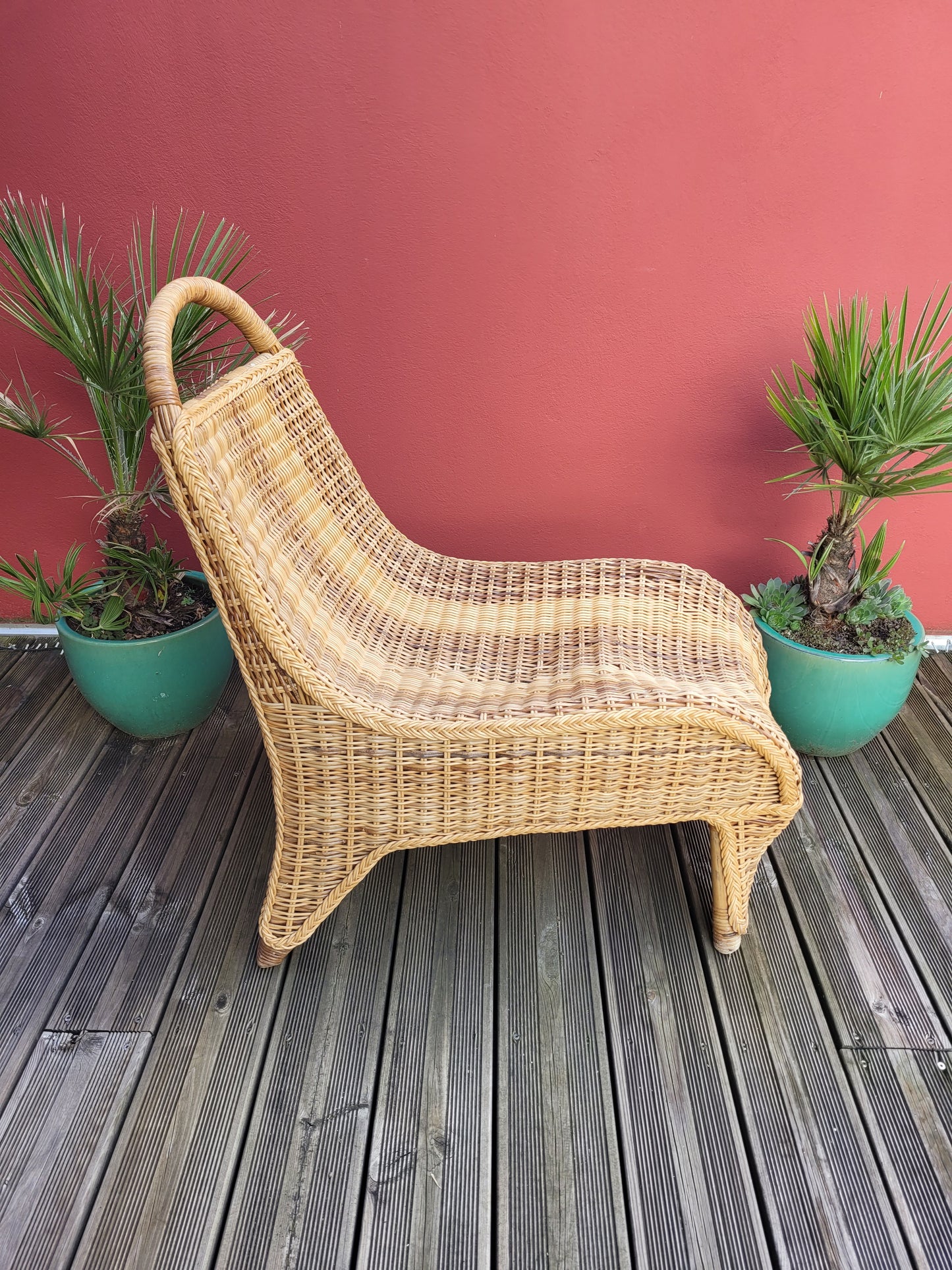 Chaise-longue en bambou et rotin - Ref 487