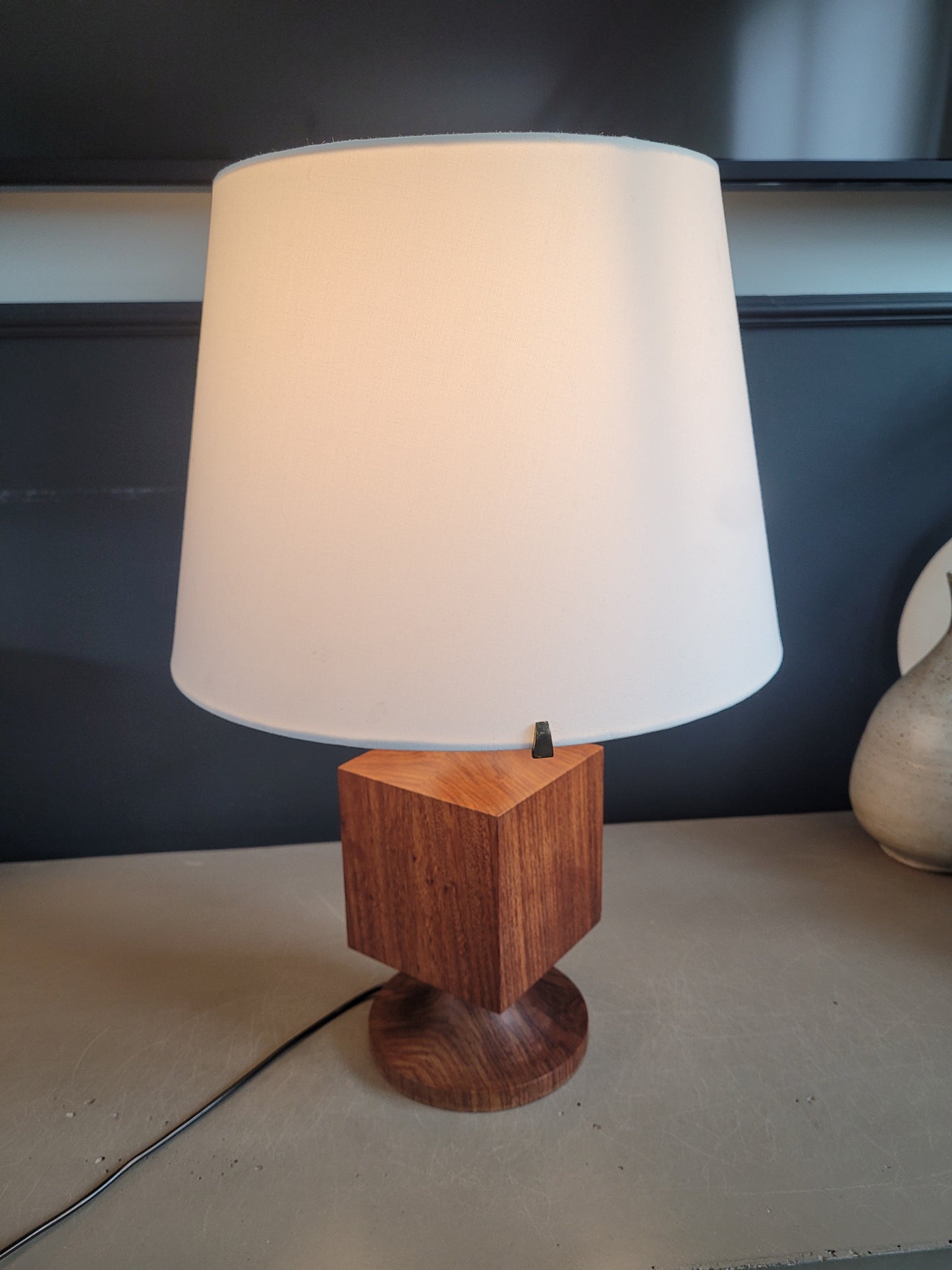 Lampe à poser en teck - Ref 618