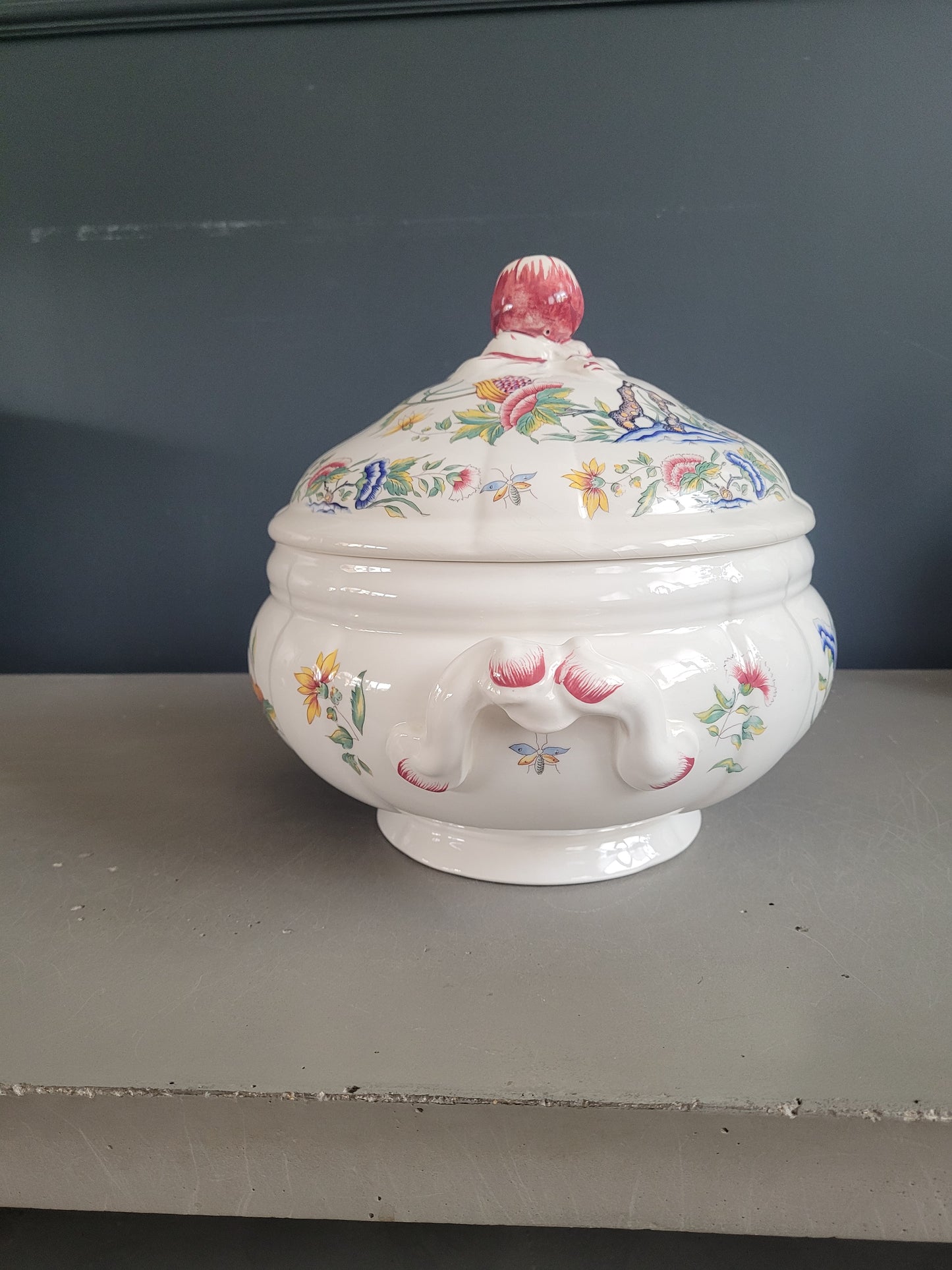 Soupière en faience émaillée Sarreguemines modèle Rouen - Compatible lave-vaisselle - Ref 392