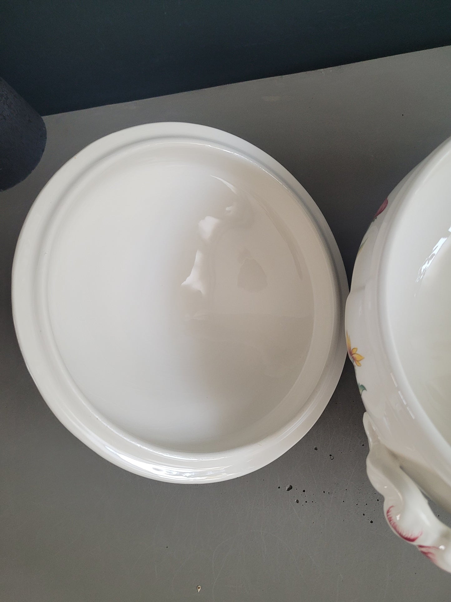 Soupière en faience émaillée Sarreguemines modèle Rouen - Compatible lave-vaisselle - Ref 392