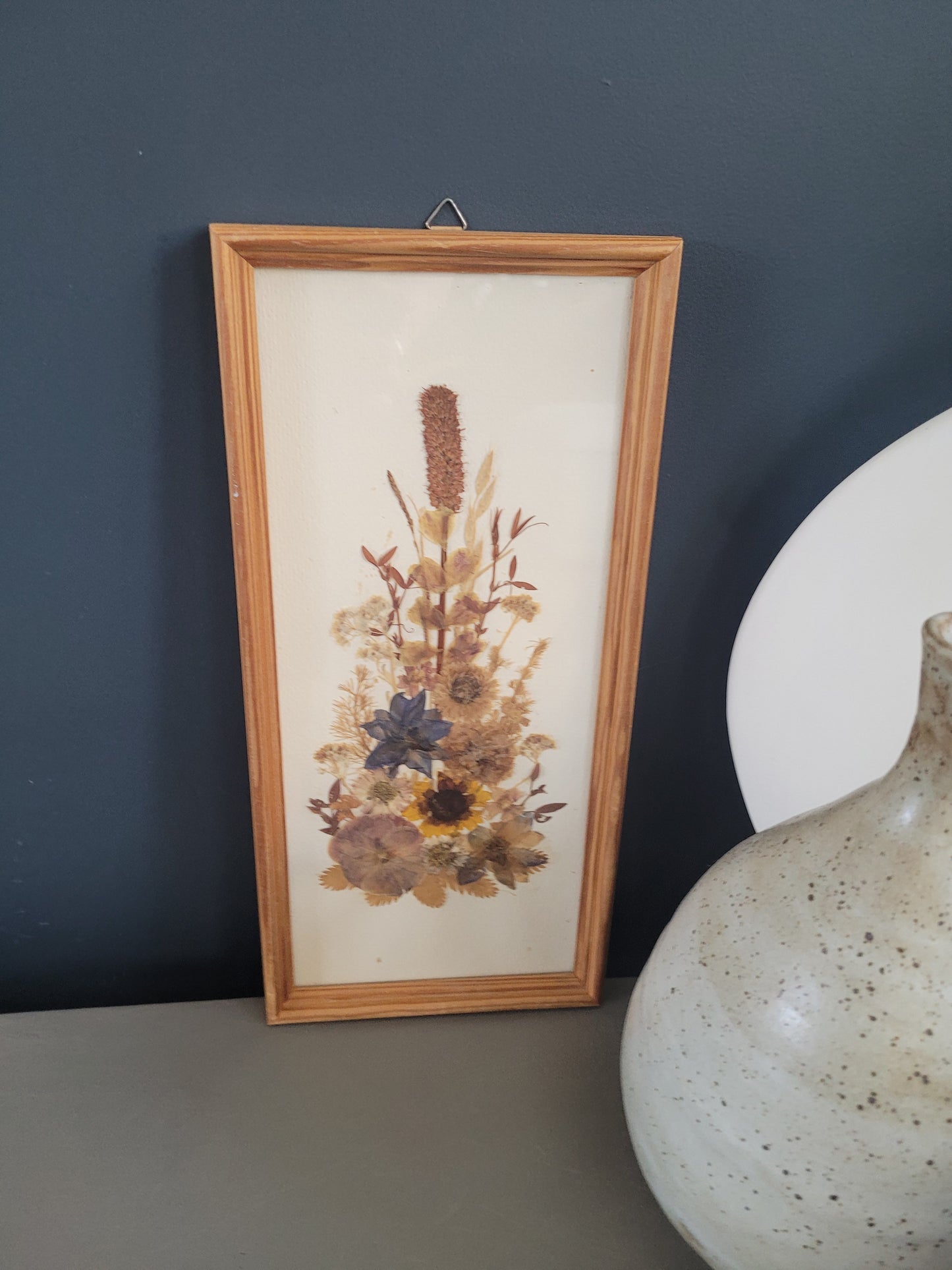 Tableau vintage fleurs séchées- Ref 285