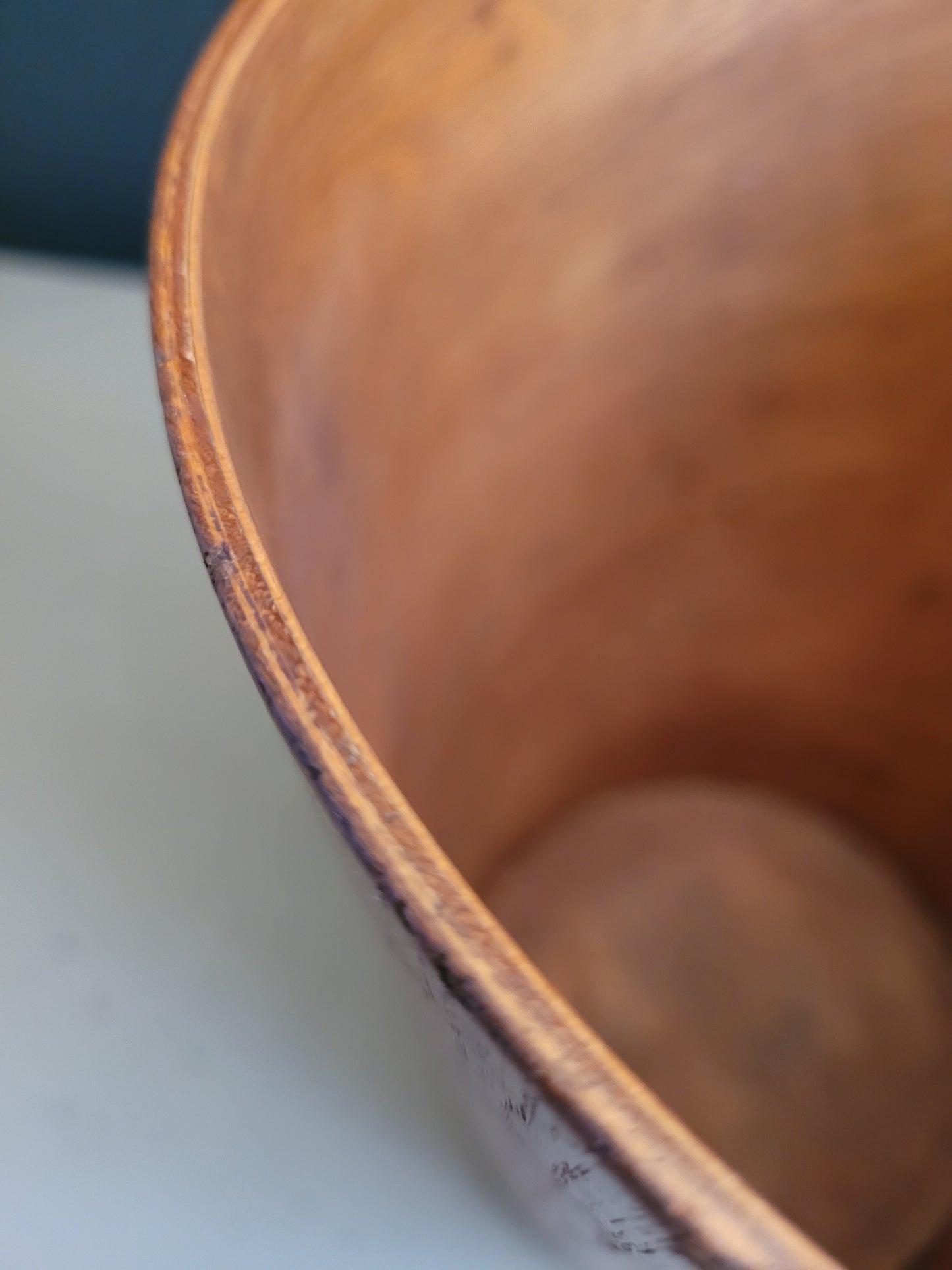 Corbeille à papier en teck vintage- Ref 726