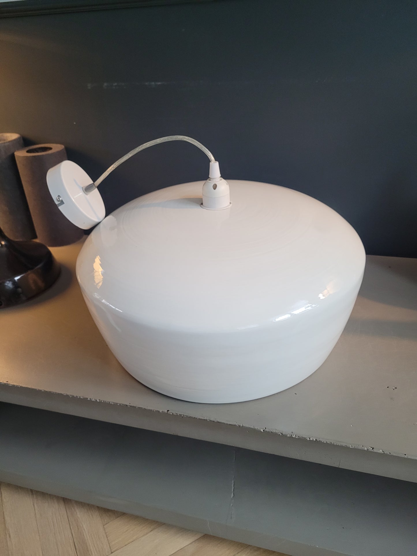 Suspension en bambou et blanc - Ref 58