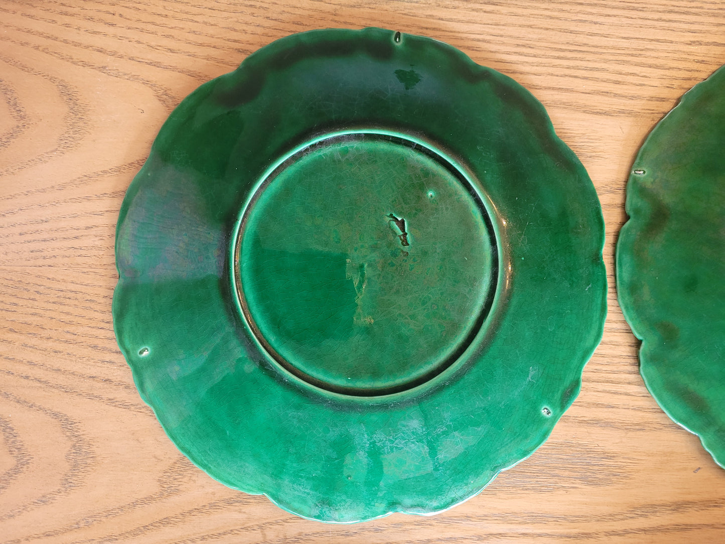 12 assiettes Rigal & Sanejouand faïencerie Clairefontaine en barbotine - Ref 631