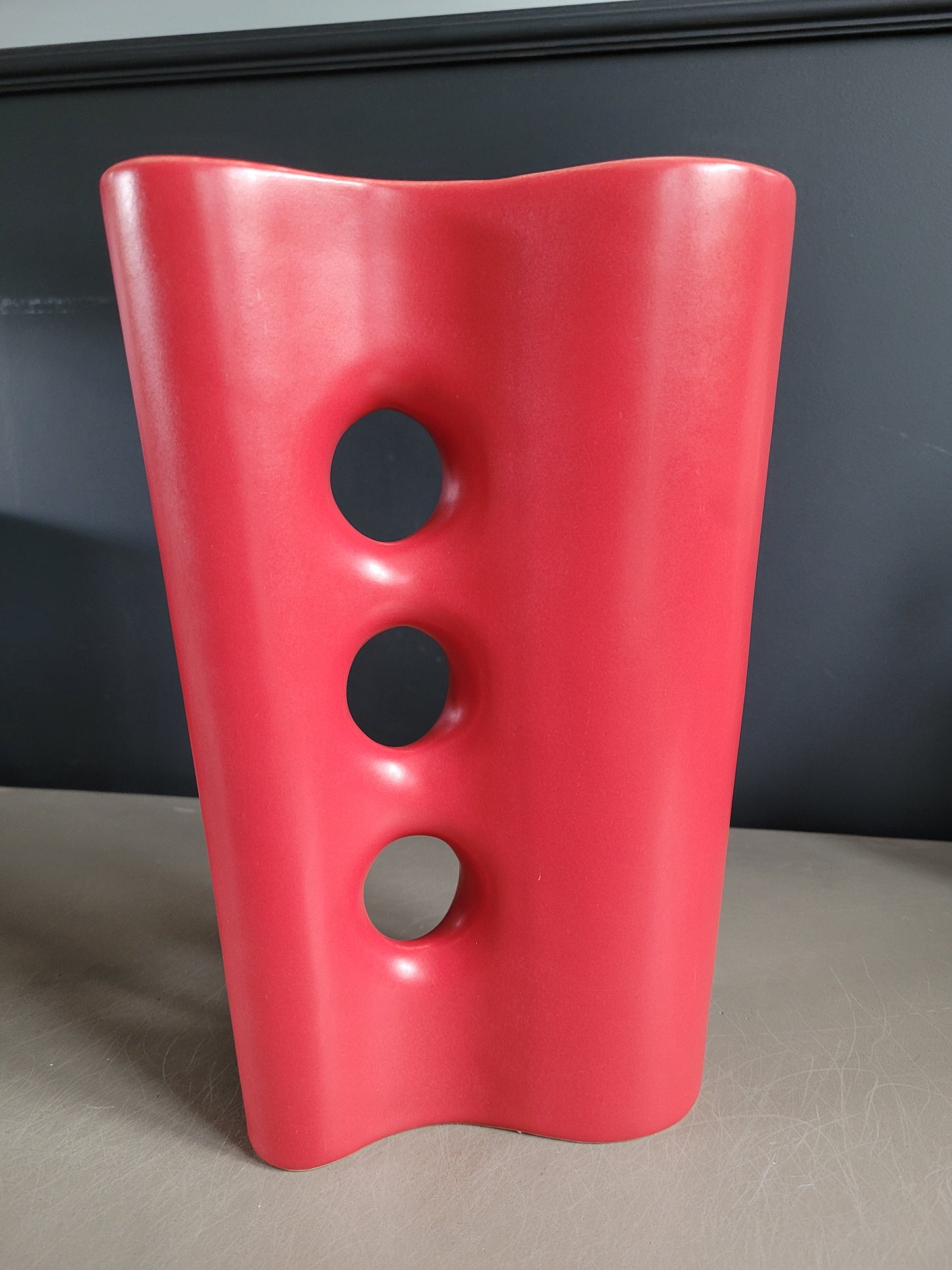 Vase vintage 60's rouge mat - Ref 269