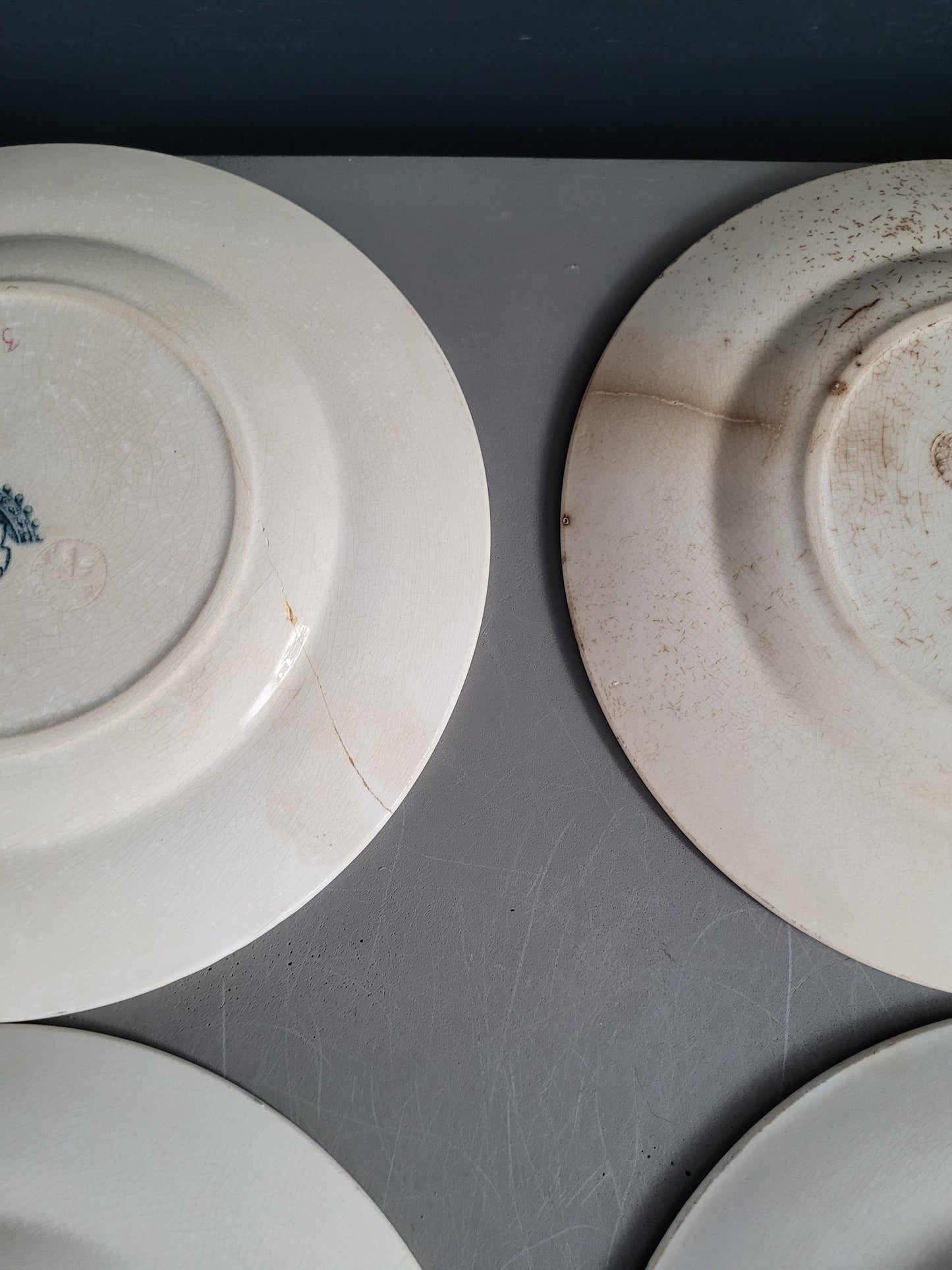 Longwy - 4 assiettes collection Mésange- Ref 545