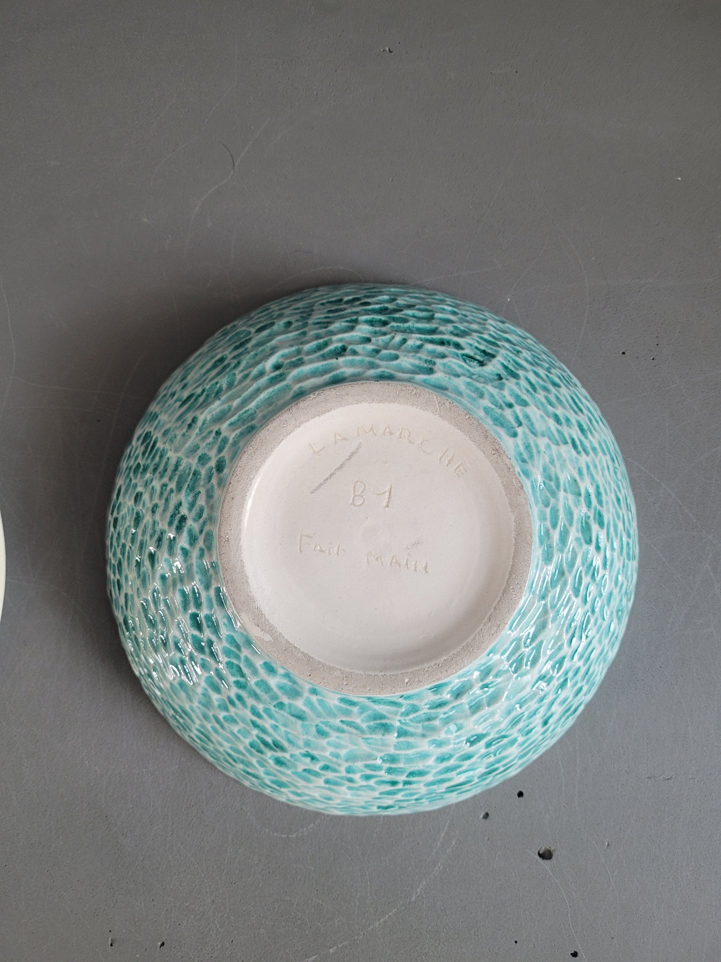 Bonbonnière en porcelaine motifs poisson - Ref 396