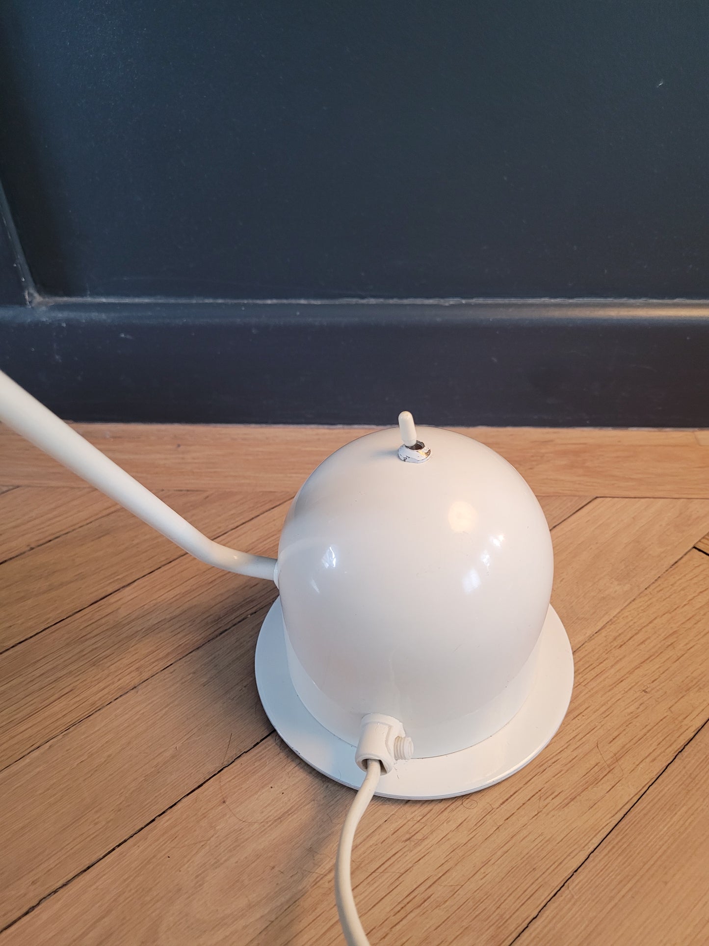 Lampe de bureau vintage articulée laquée blanc - Ref 281