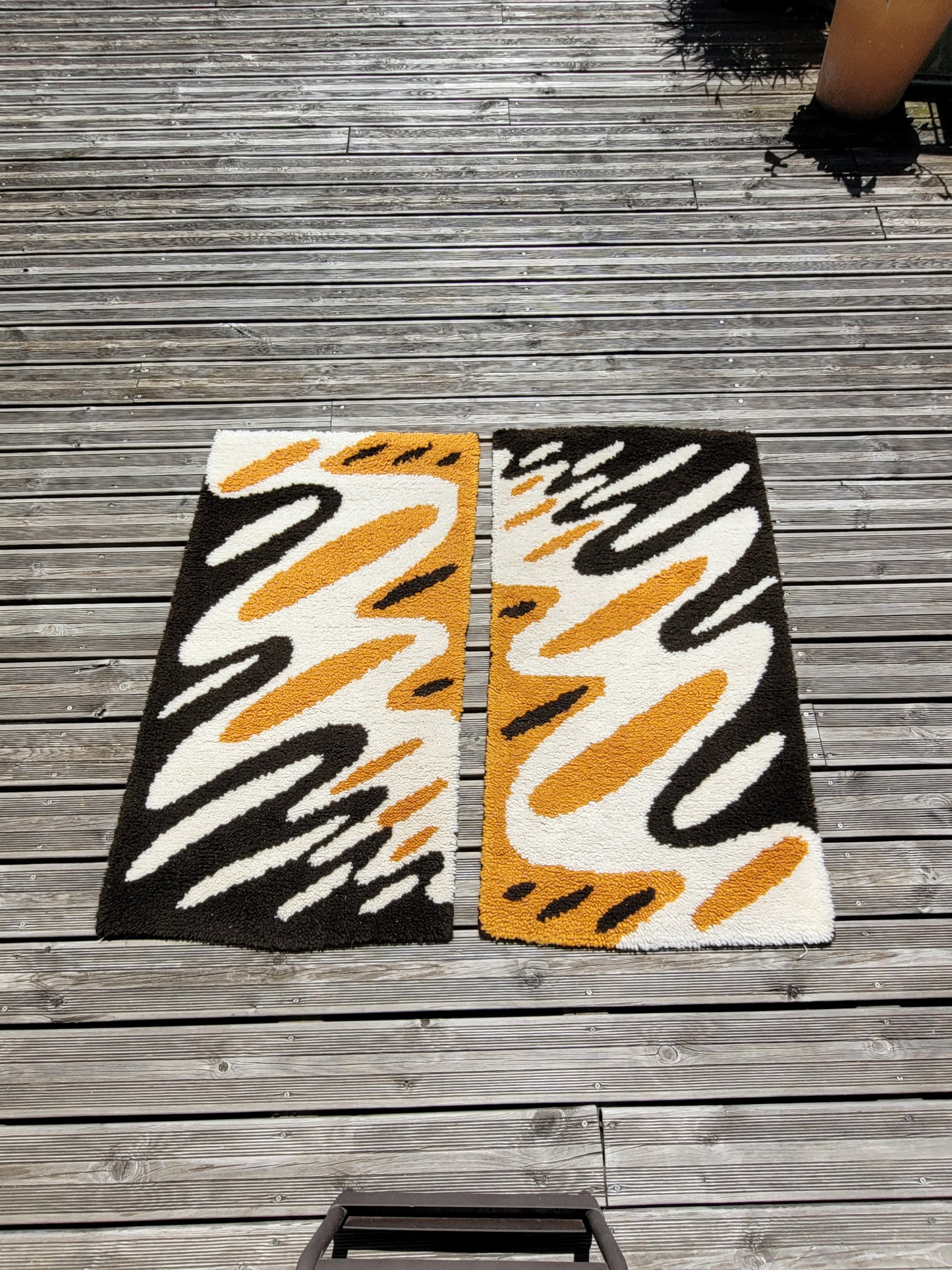Paire de descentes de lit en laine - tapis - Ref 464