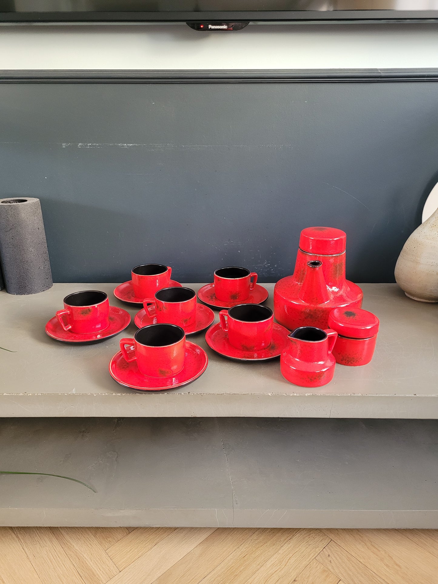 Service à café vintage 6 personnes complet - Ref 609