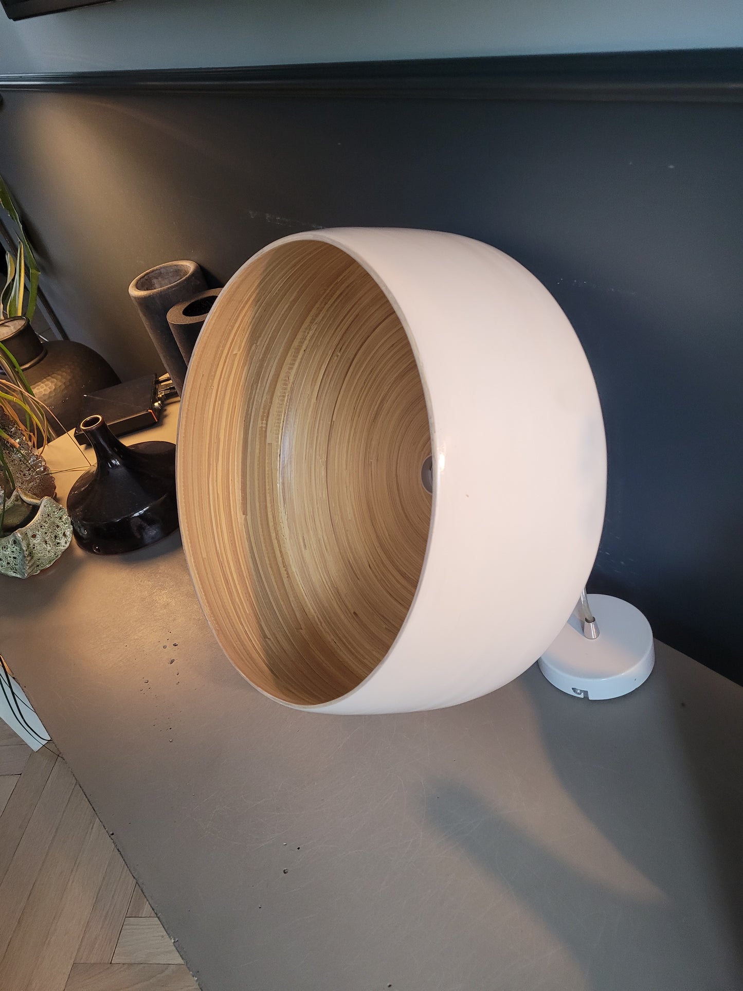 Suspension en bambou et blanc - Ref 58