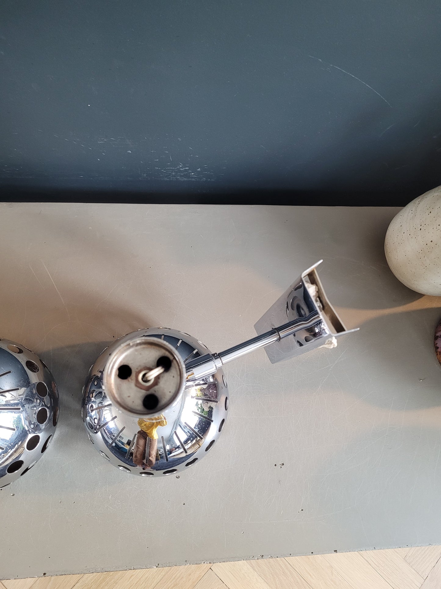 Ensemble applique + suspension vintages chromées - Ref 650