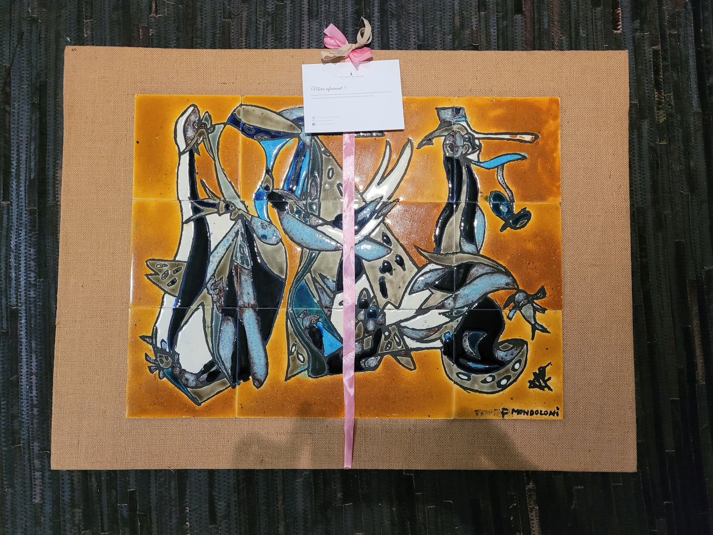 Faience murale signée F. Mondoloni - Ref 617