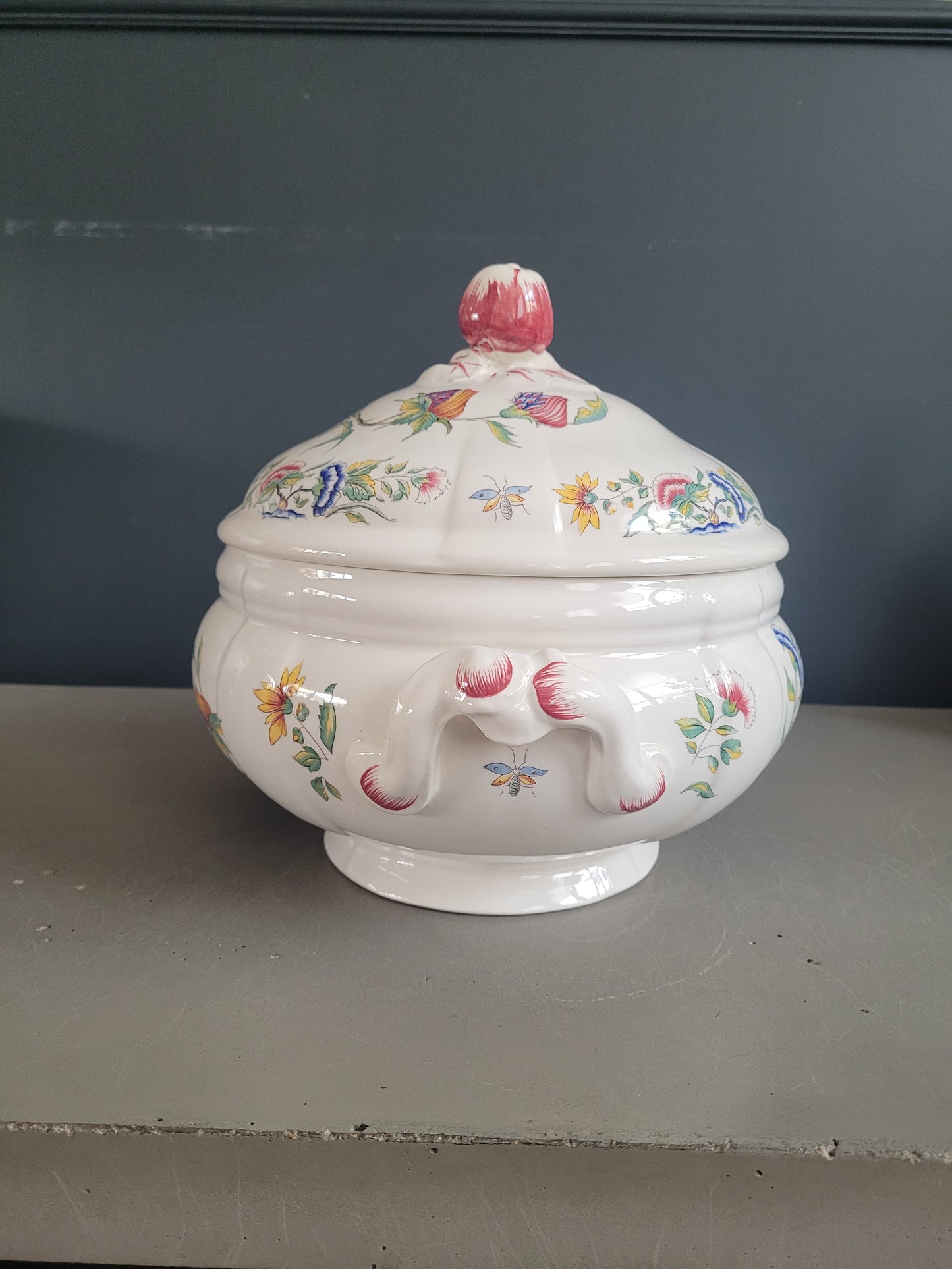 Soupière en faience émaillée Sarreguemines modèle Rouen - Compatible lave-vaisselle - Ref 392