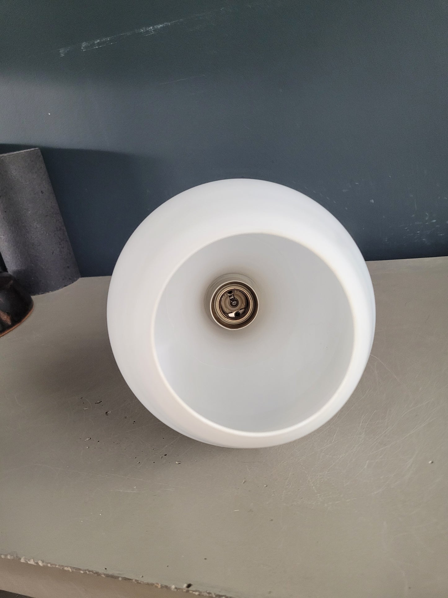 Suspension opaline poire vintage- Ref 457
