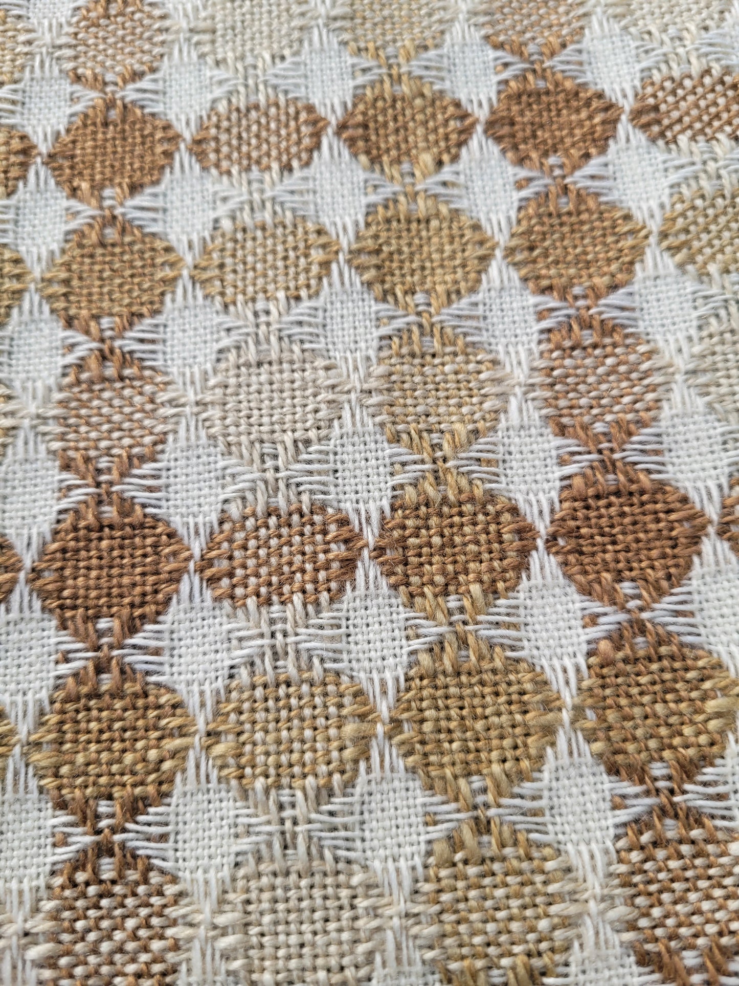 Paire de rideaux vintages en coton tissé- Ref 821