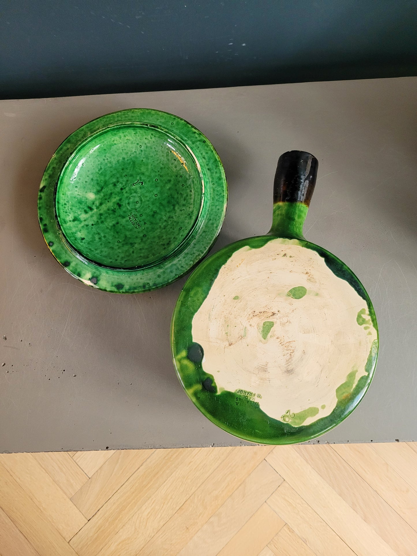 Caquelon à couvercle en terre cuite Vallauris - Ref 324