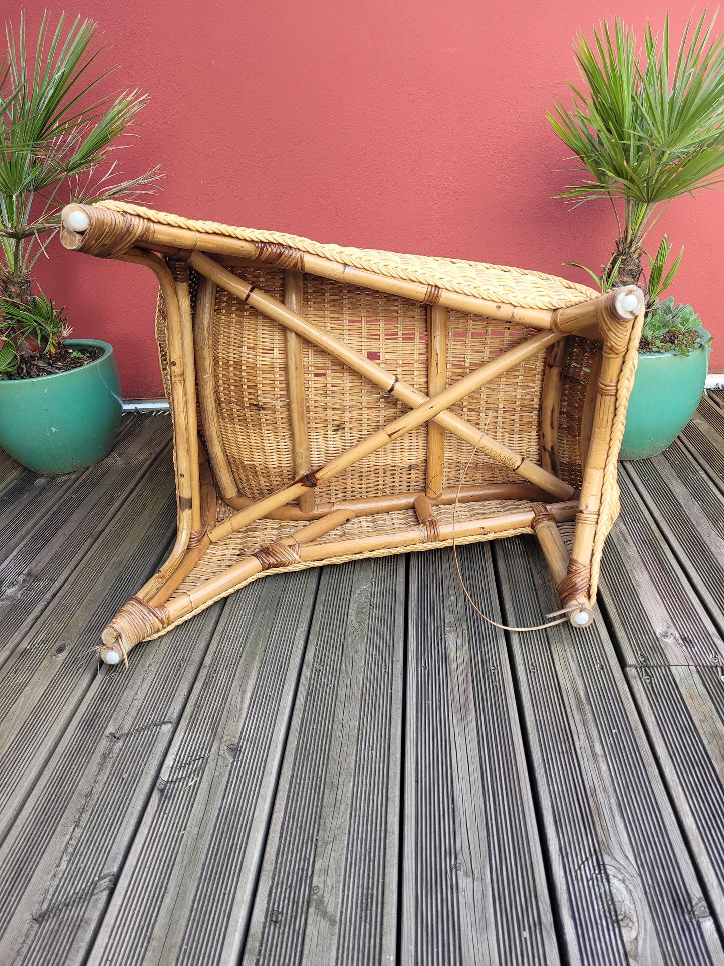 Chaise-longue en bambou et rotin - Ref 487