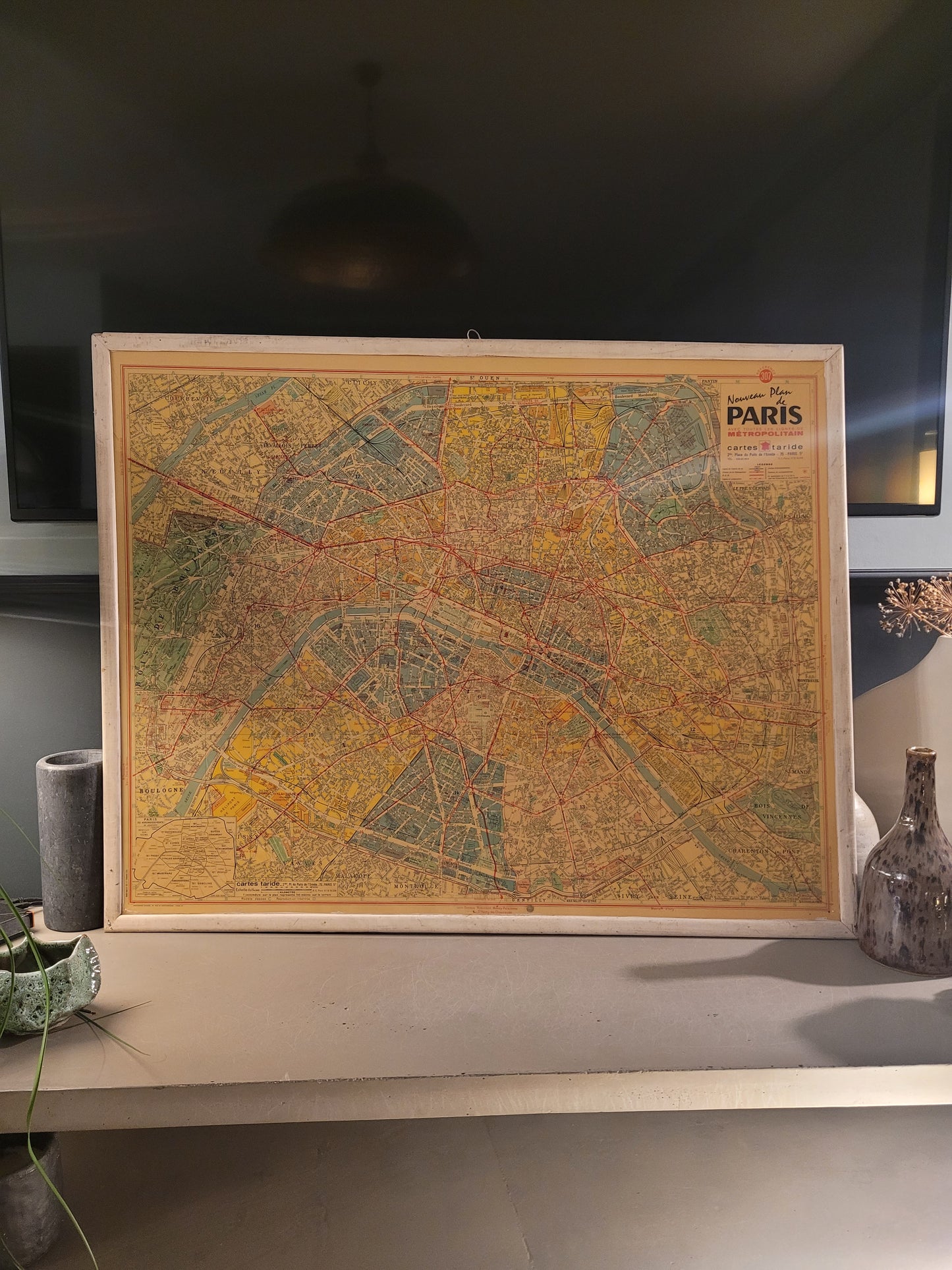 Plan de Paris mural de 1974 - Cartes Taride - Ref 626