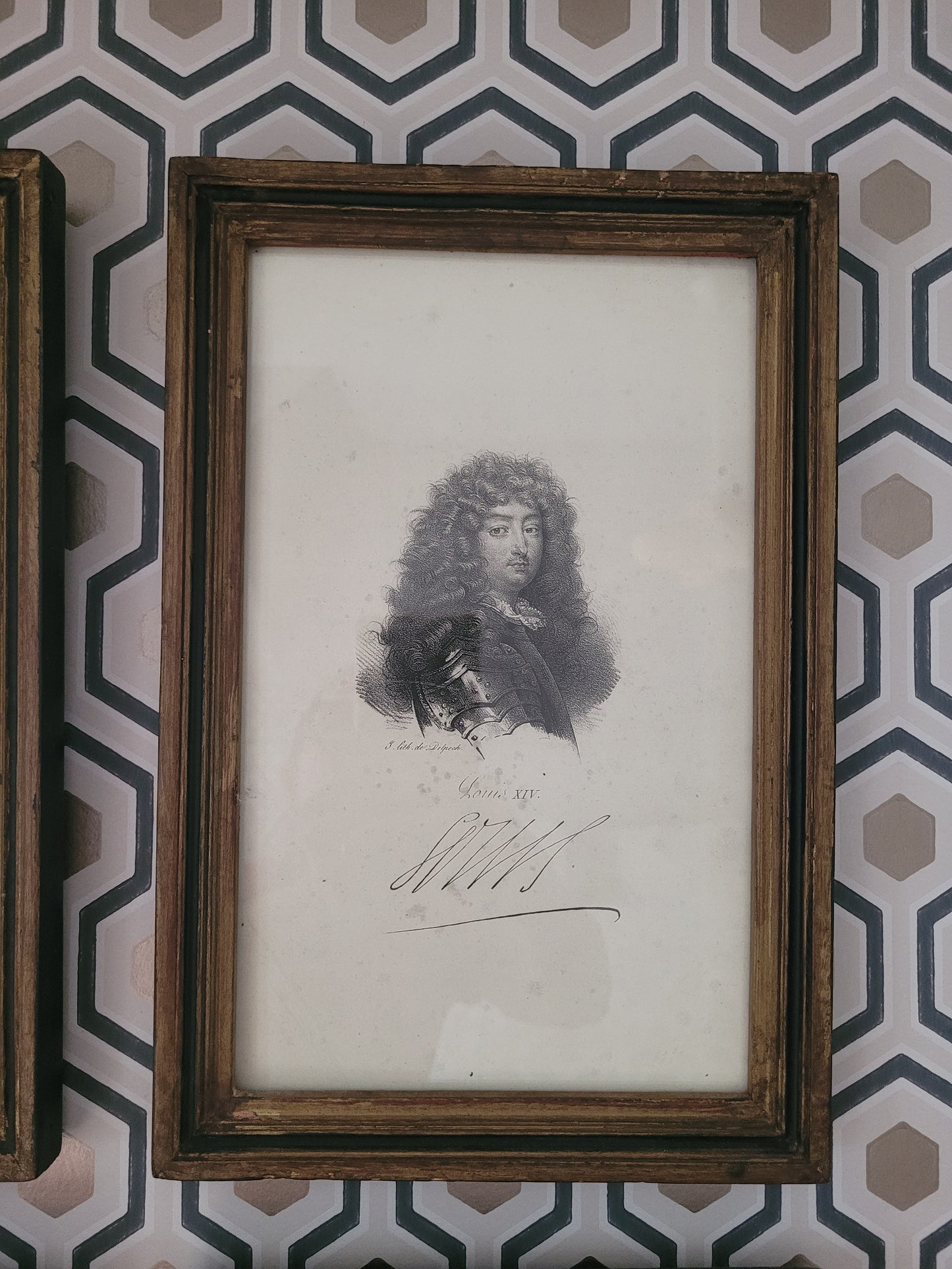 Lot de 4 portraits de Rois de France - Ref 463