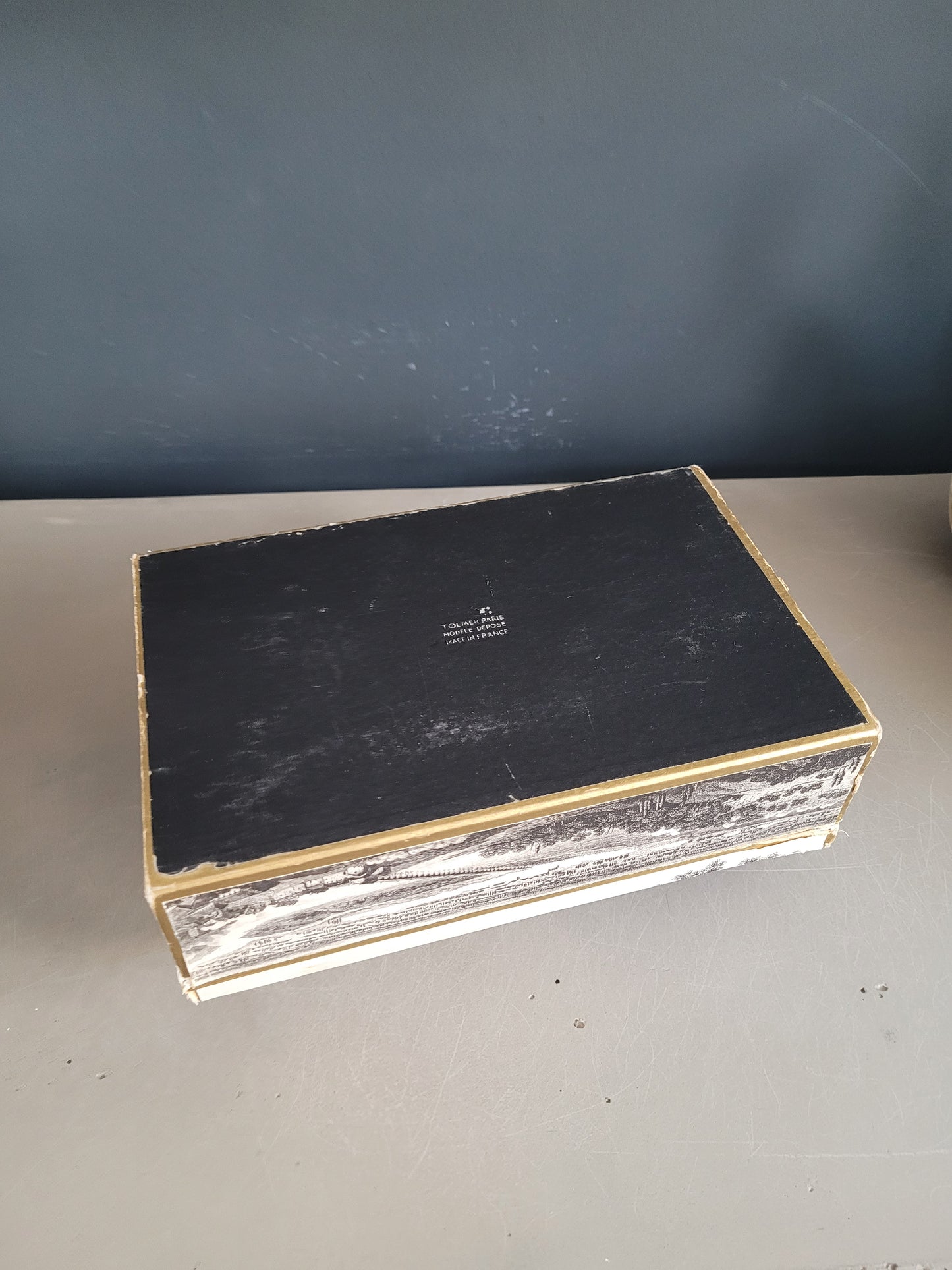 Boîte en carton tapissée - Coffret à Cognac Courvoisier - Ref 507