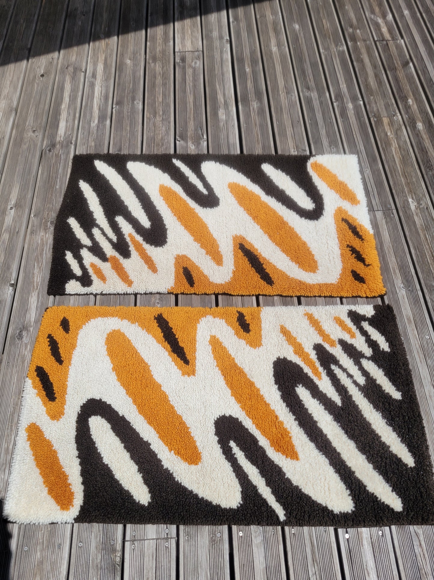 Paire de descentes de lit en laine - tapis - Ref 464