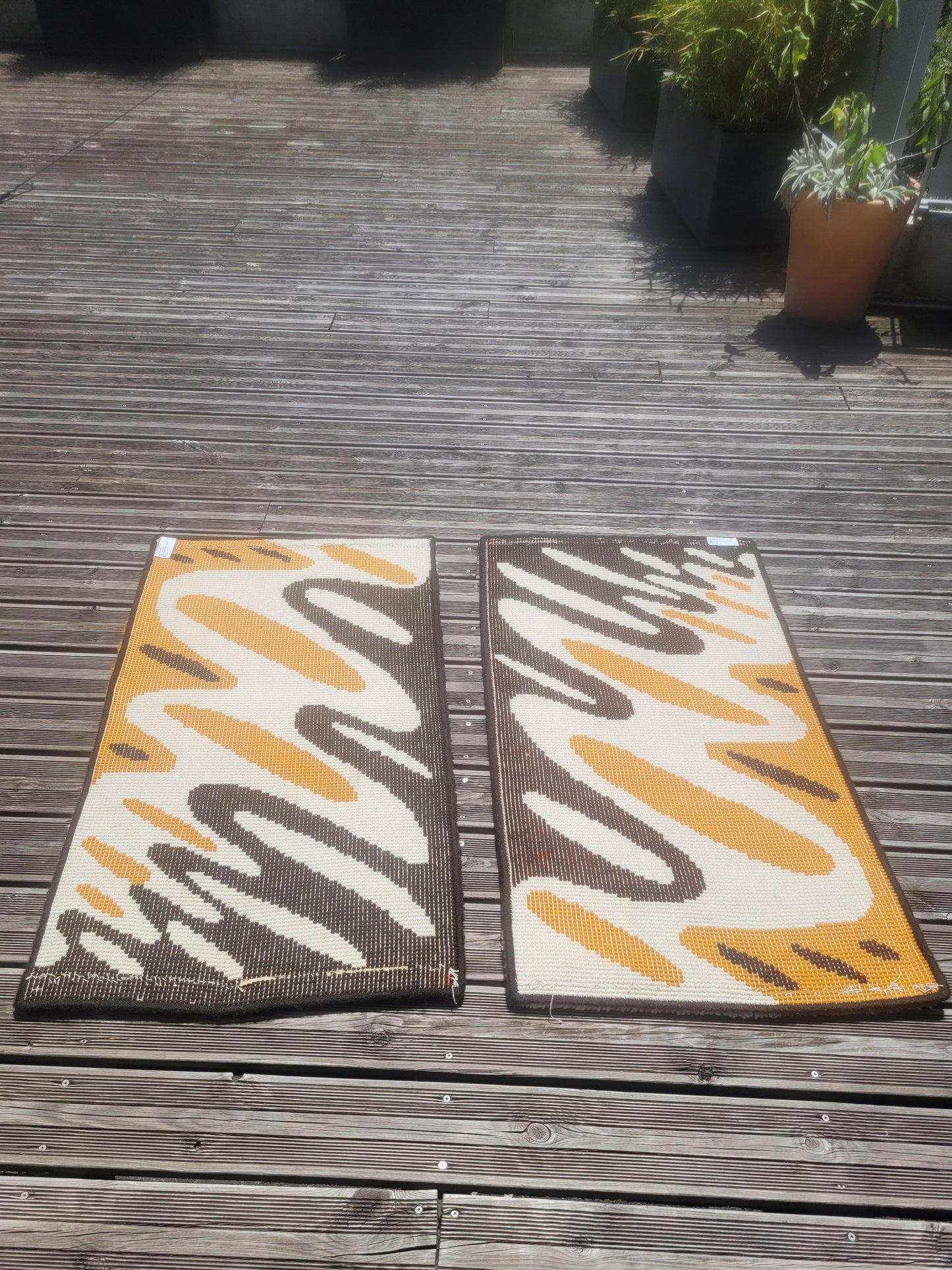 Paire de descentes de lit en laine - tapis - Ref 464