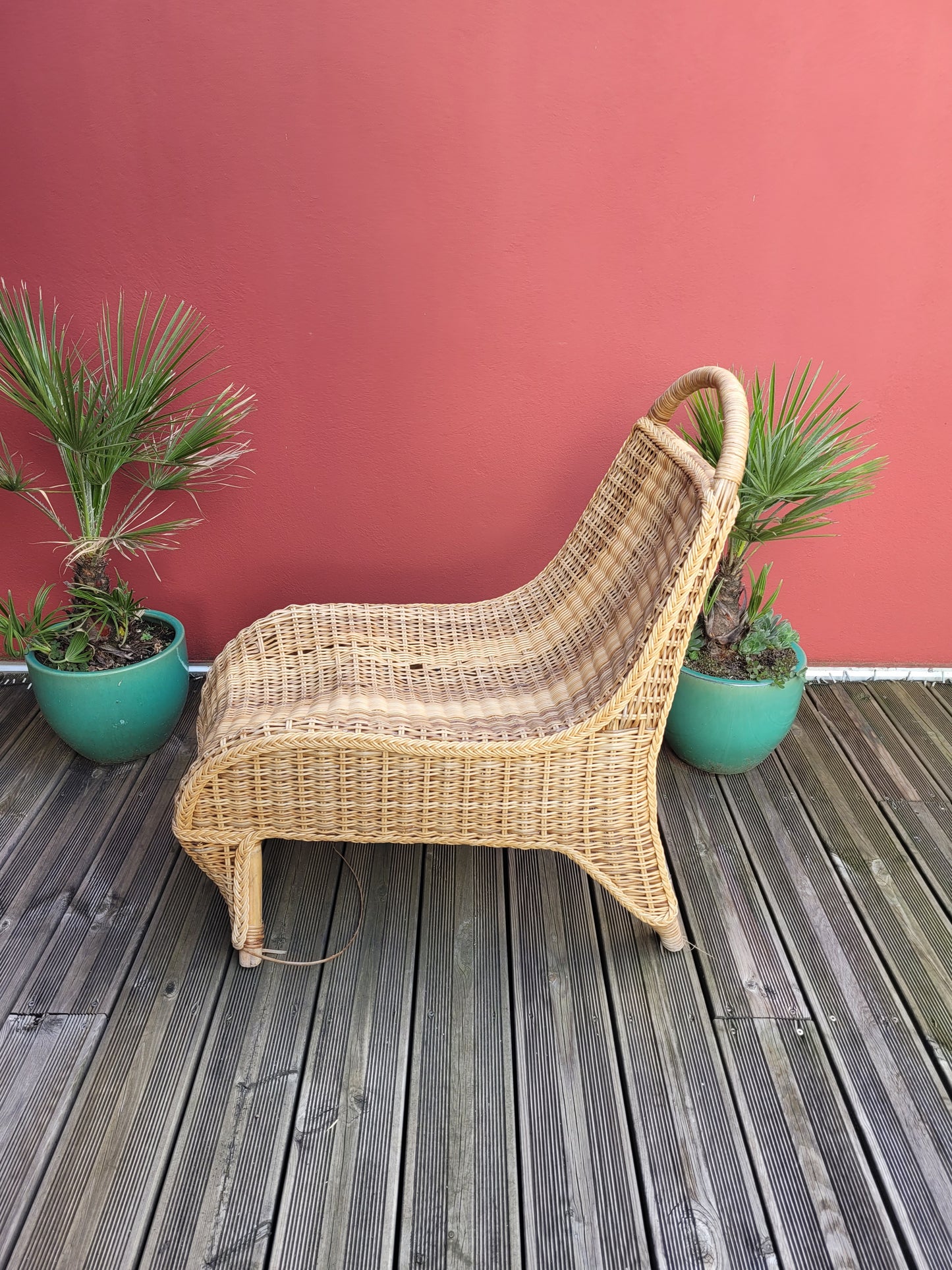 Chaise-longue en bambou et rotin - Ref 487
