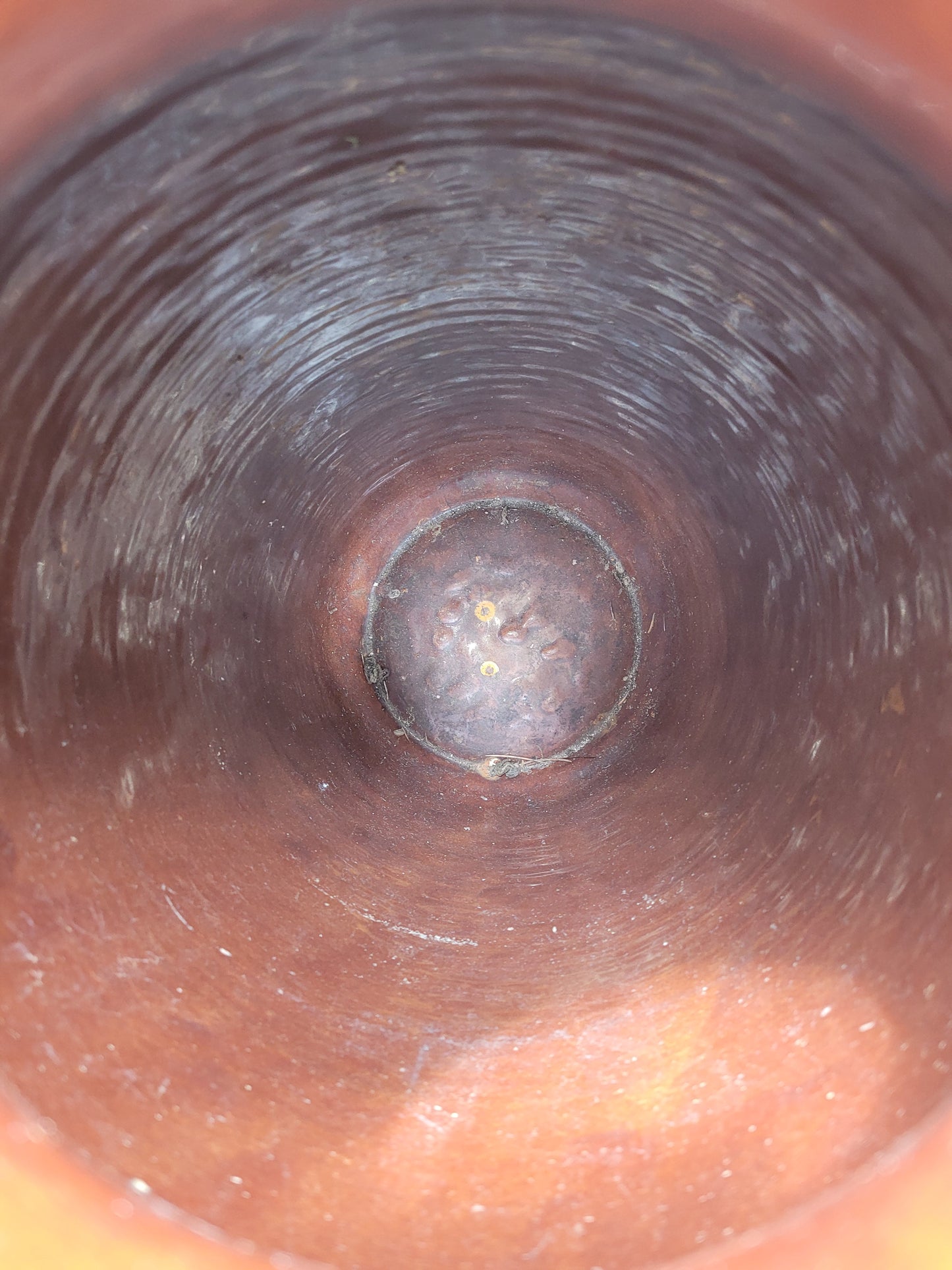 Vase de sol West Germany 7901-45 vert à motifs peints - Ref 323