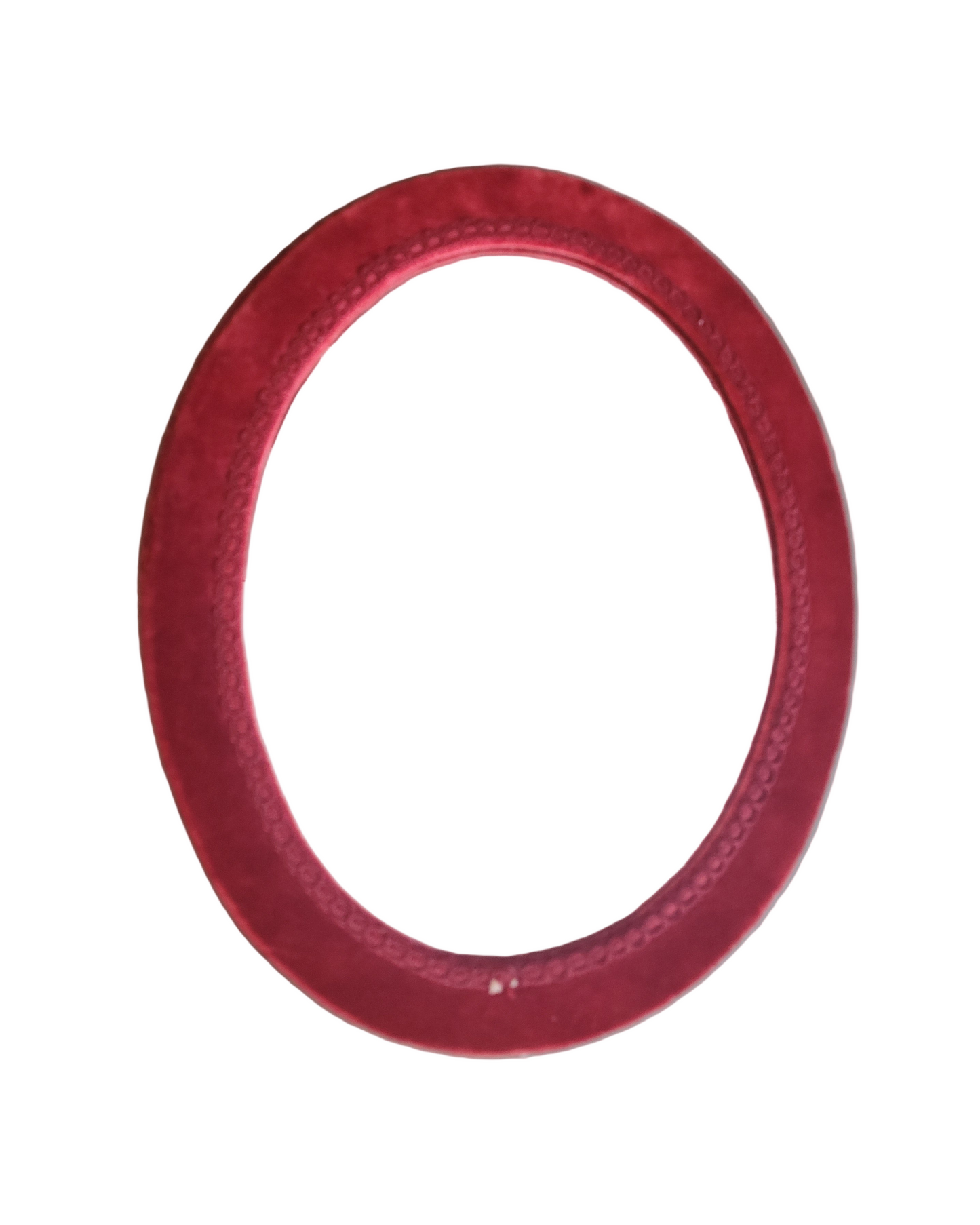 Miroir ancien en velours grenat- Ref 632