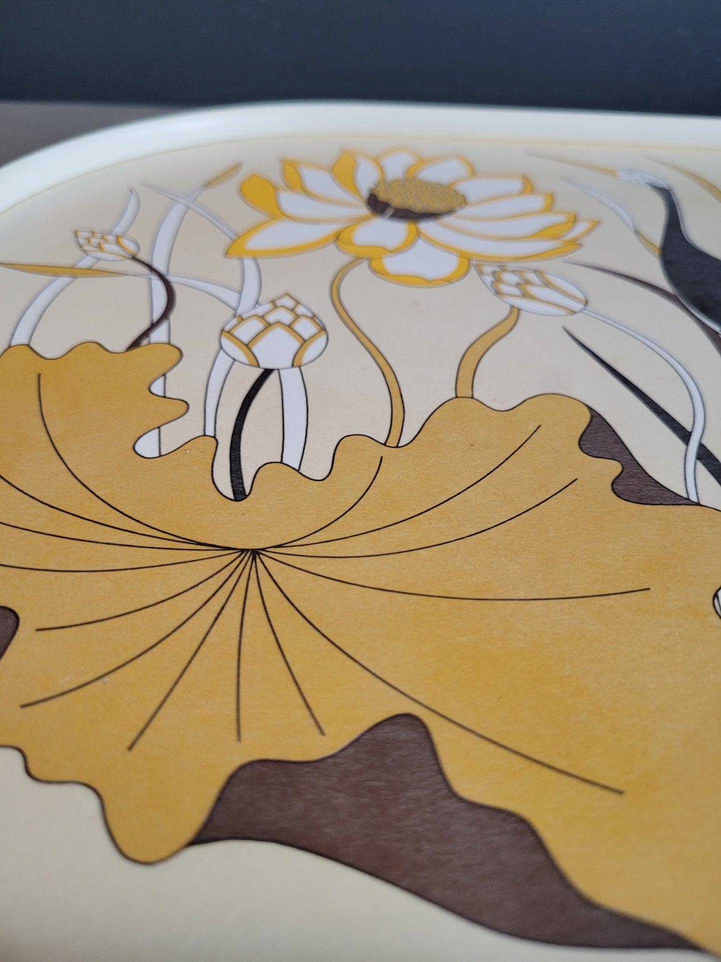 Plateau vintage en melaminé serigraphié - Ref 647