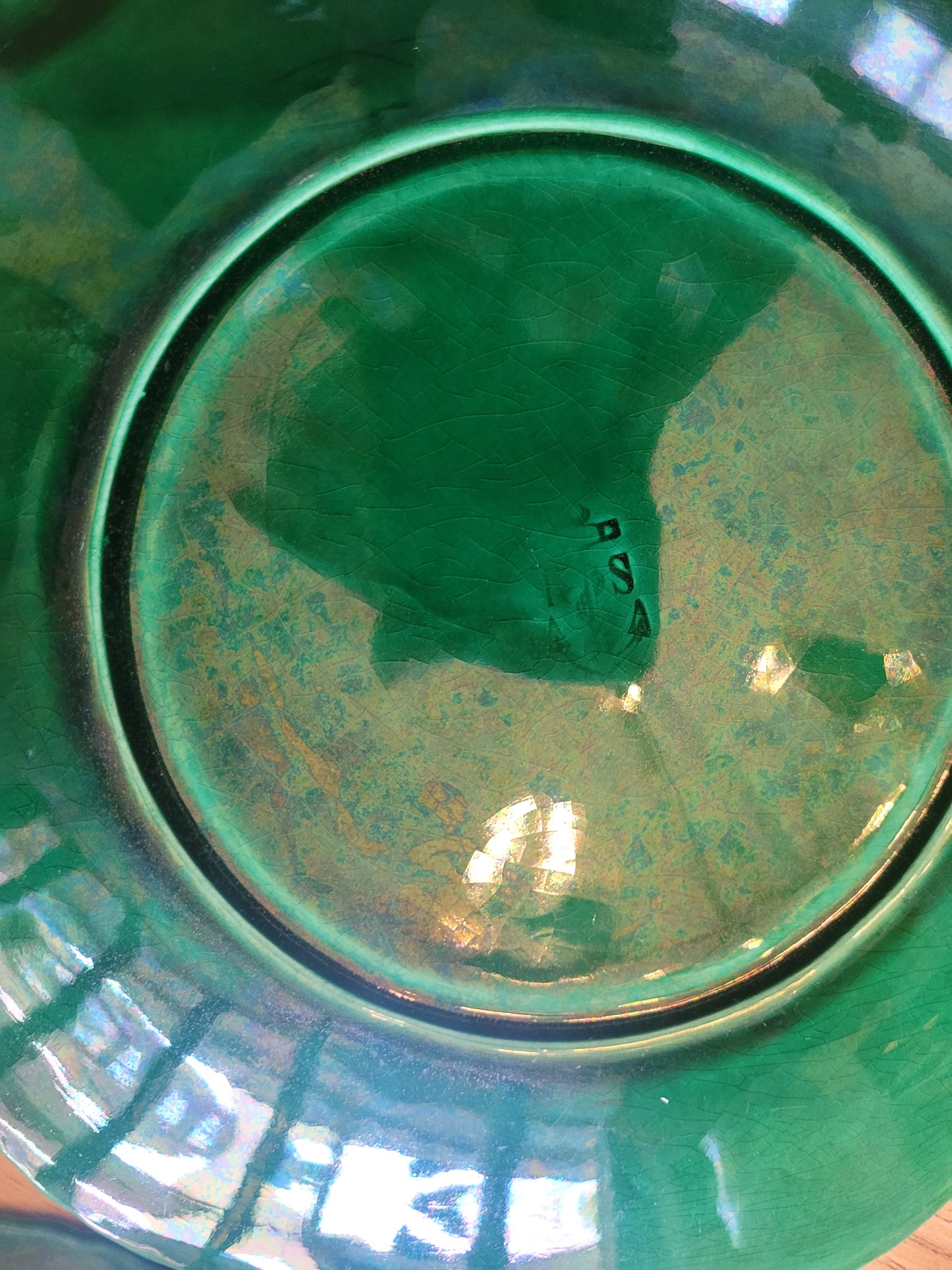 12 assiettes Rigal & Sanejouand faïencerie Clairefontaine en barbotine - Ref 631