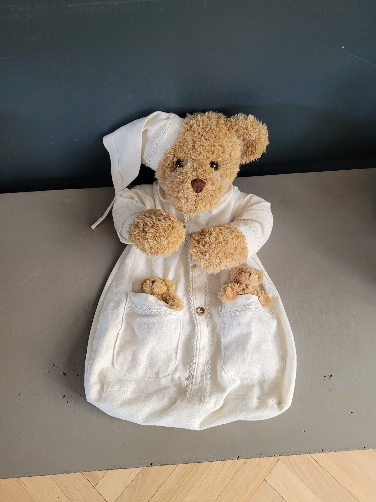 Porte pyjama nounours en lin La Galleria - Ref 326