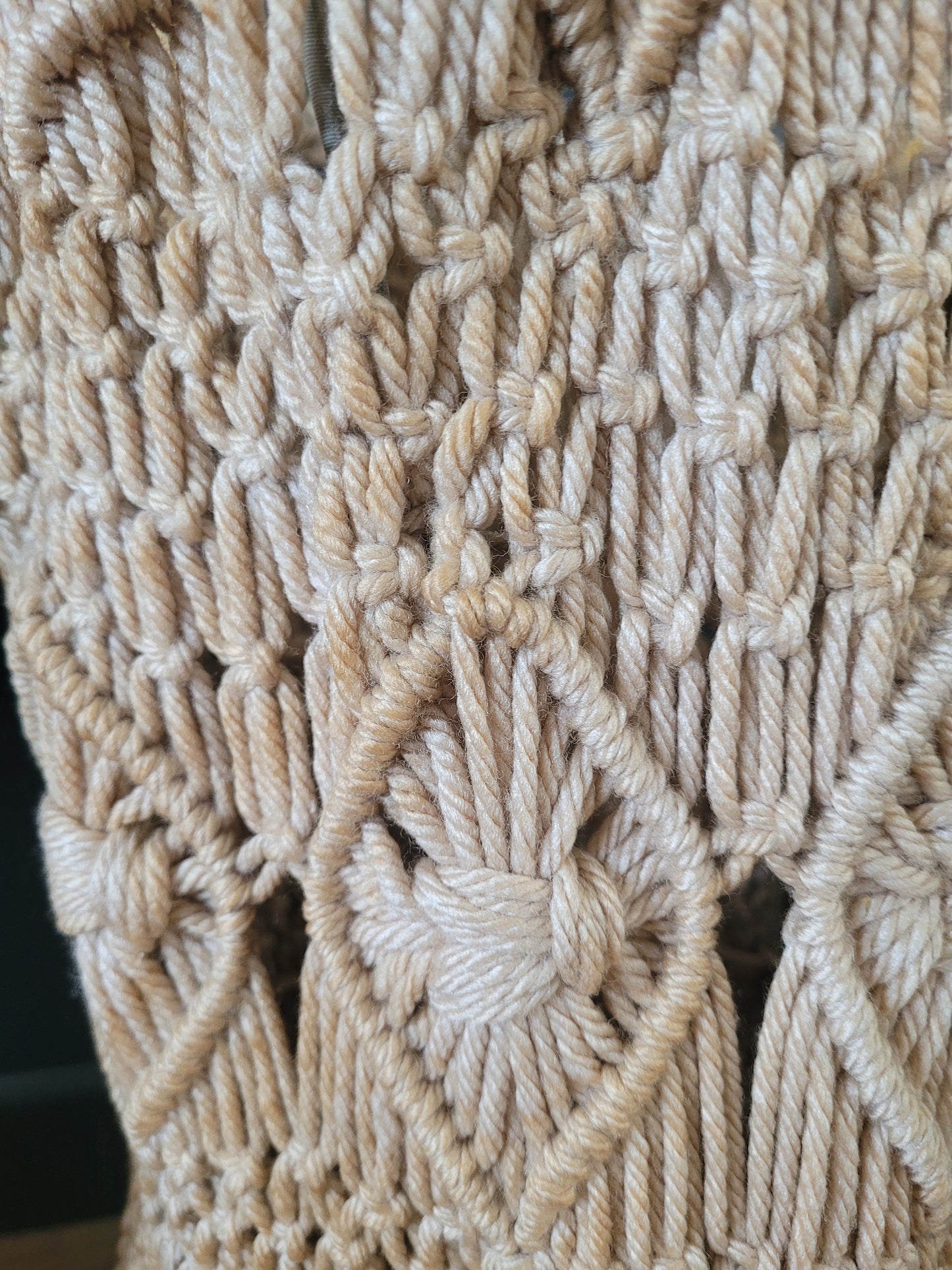 Paire de suspensions vintages en macramé- Ref 284