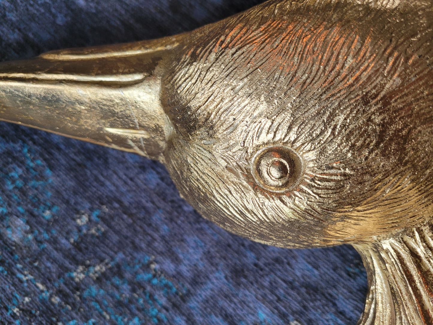 Tête de paon mural doré 85cm - Ref 610