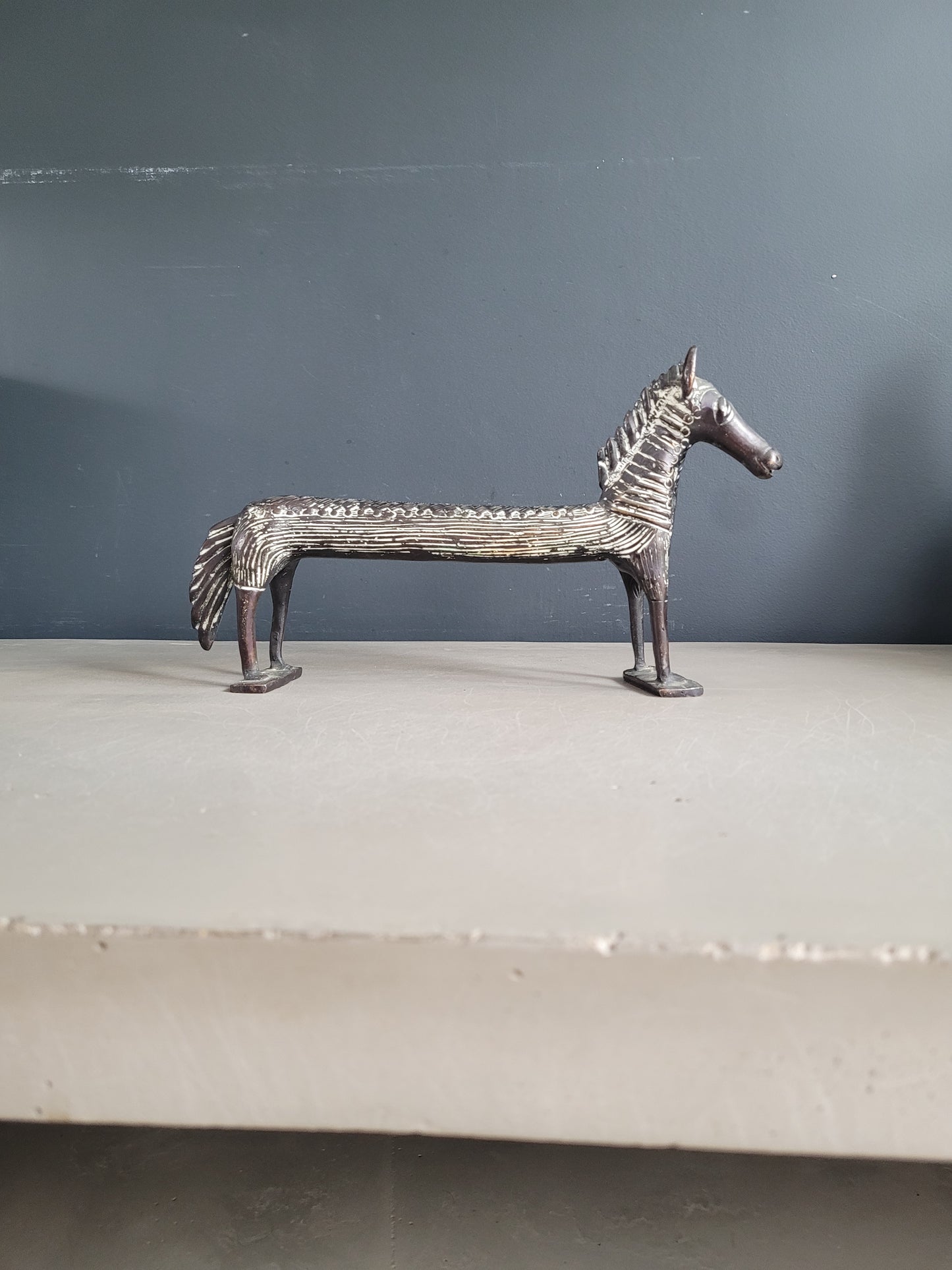 Statuette cheval en bronze - Ref 368