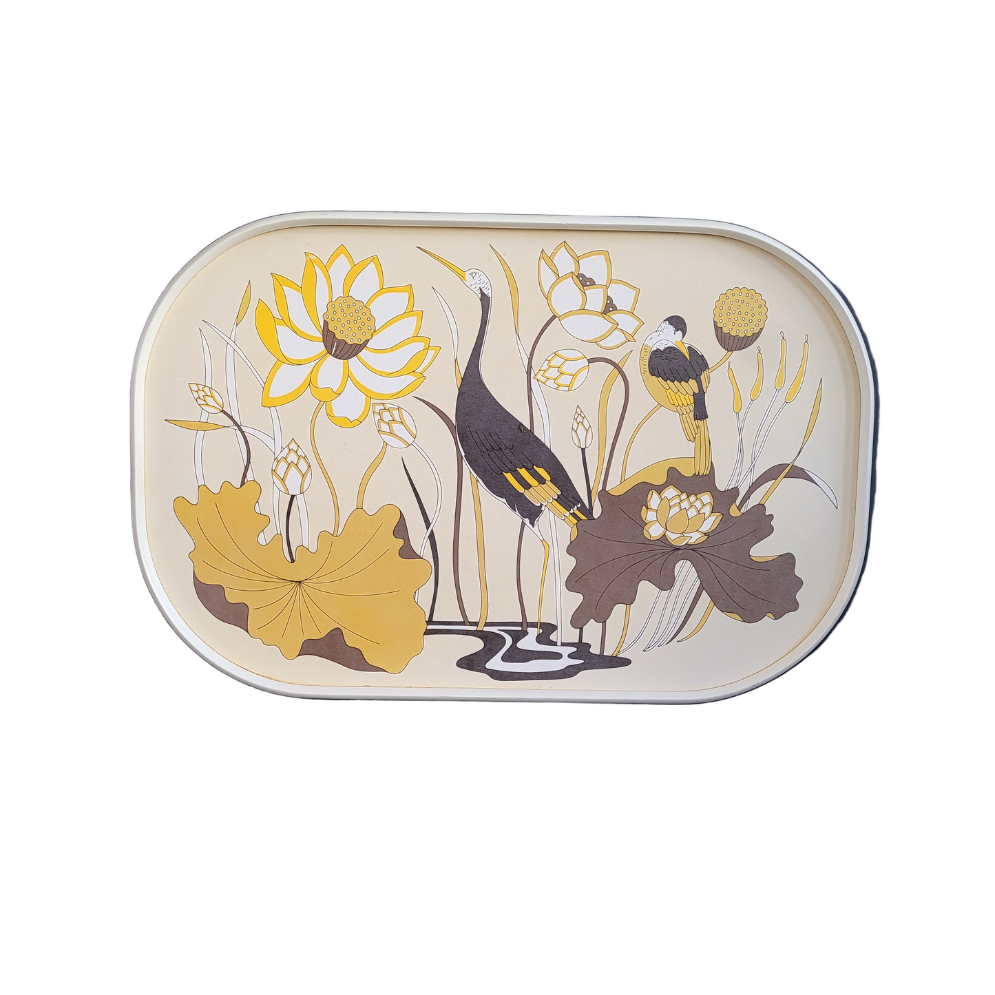 Plateau vintage en melaminé serigraphié - Ref 647