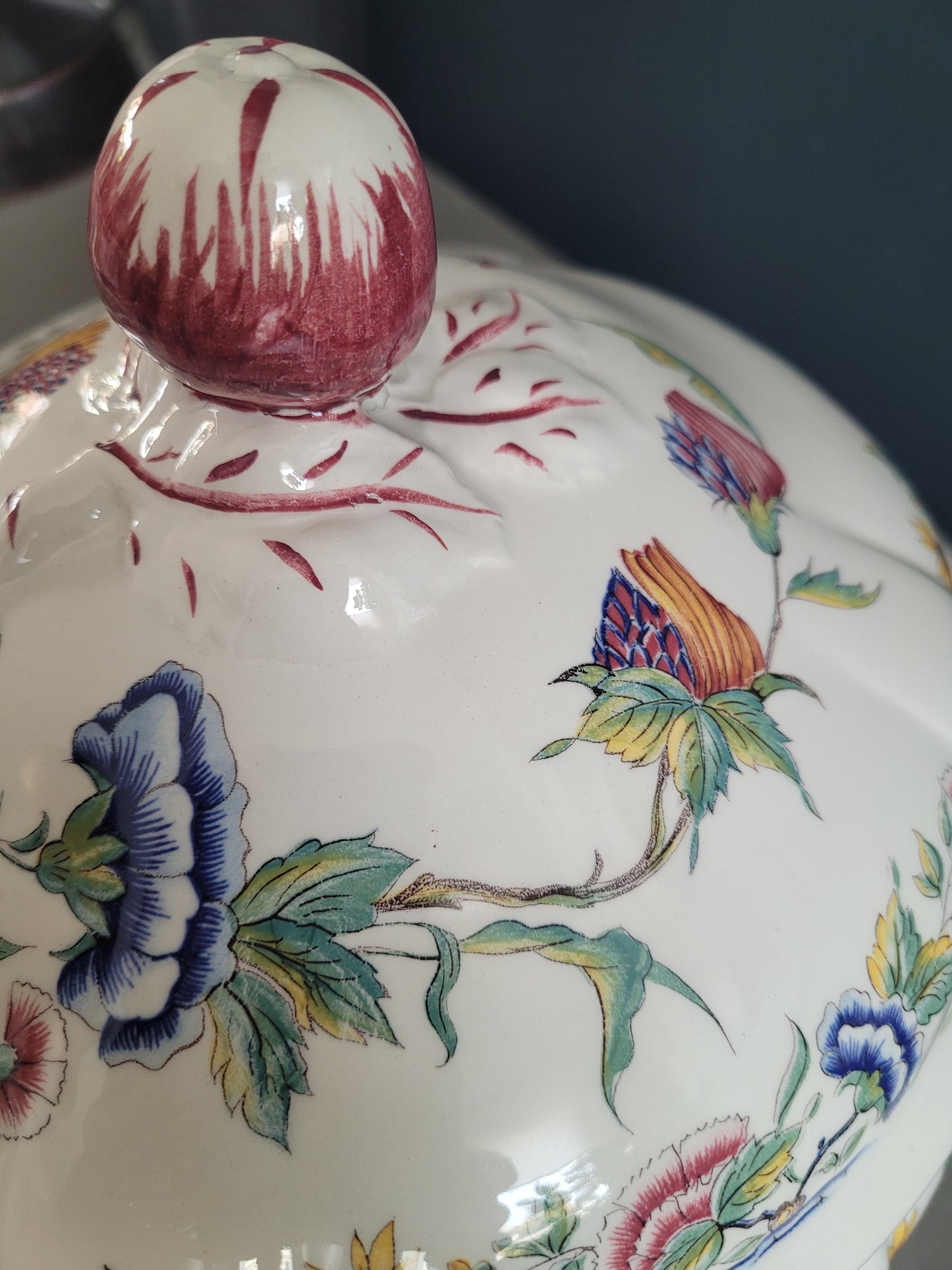 Soupière en faience émaillée Sarreguemines modèle Rouen - Compatible lave-vaisselle - Ref 392