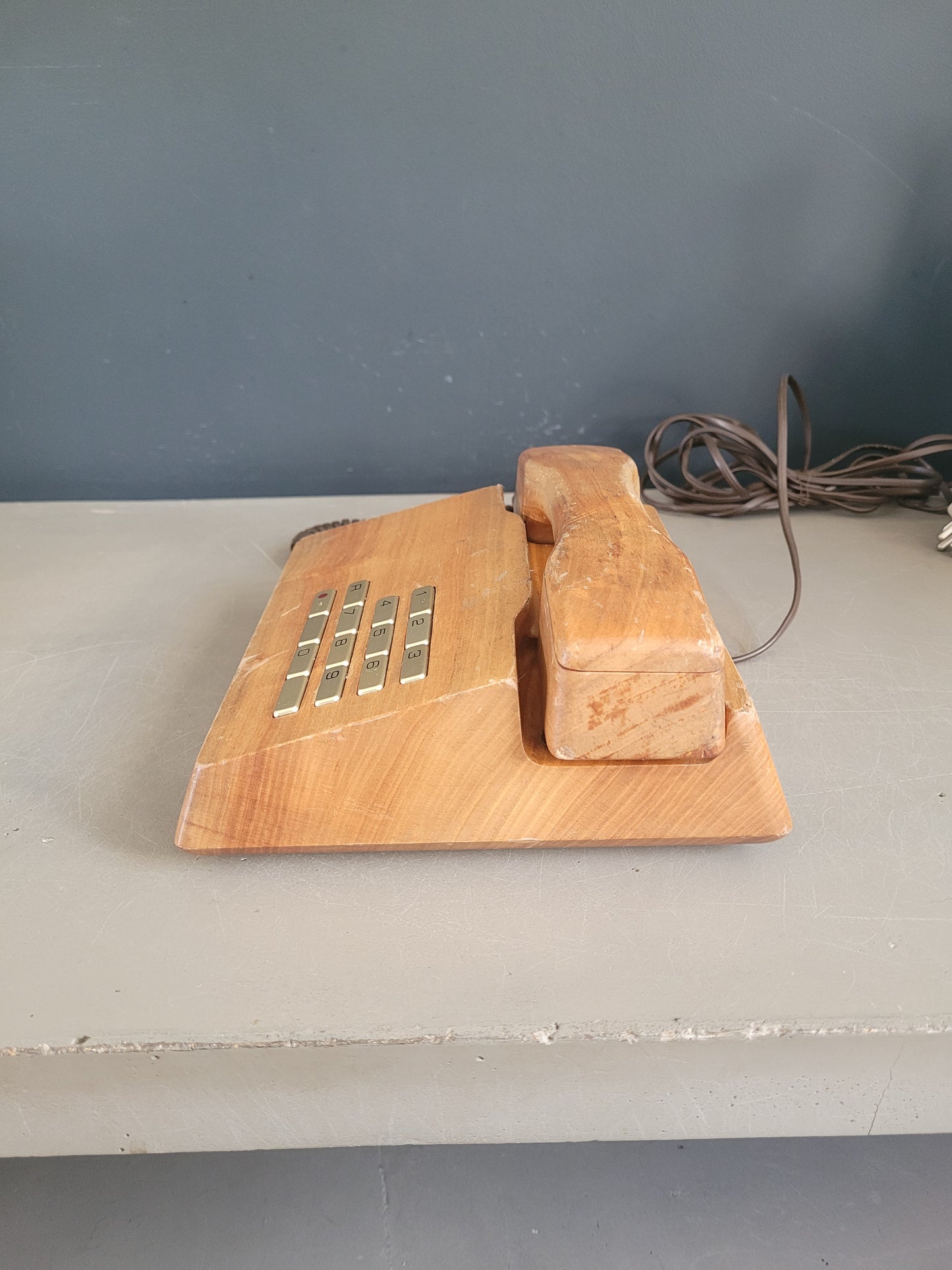 Téléphone en bois Gfeller Trub années 70 - Ref 552