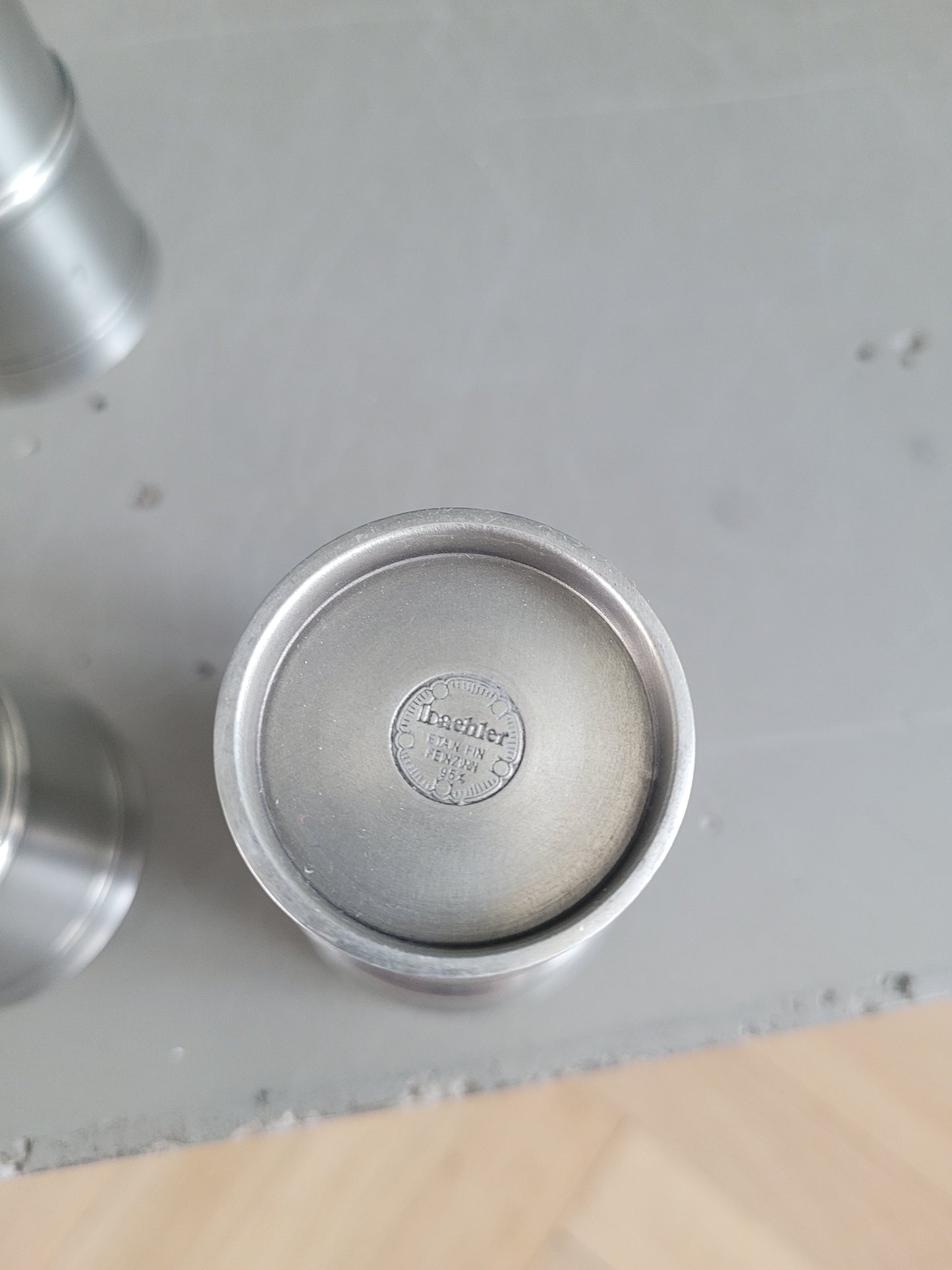 Lot de 6 gobelets Baehler en étain fin - Ref 504