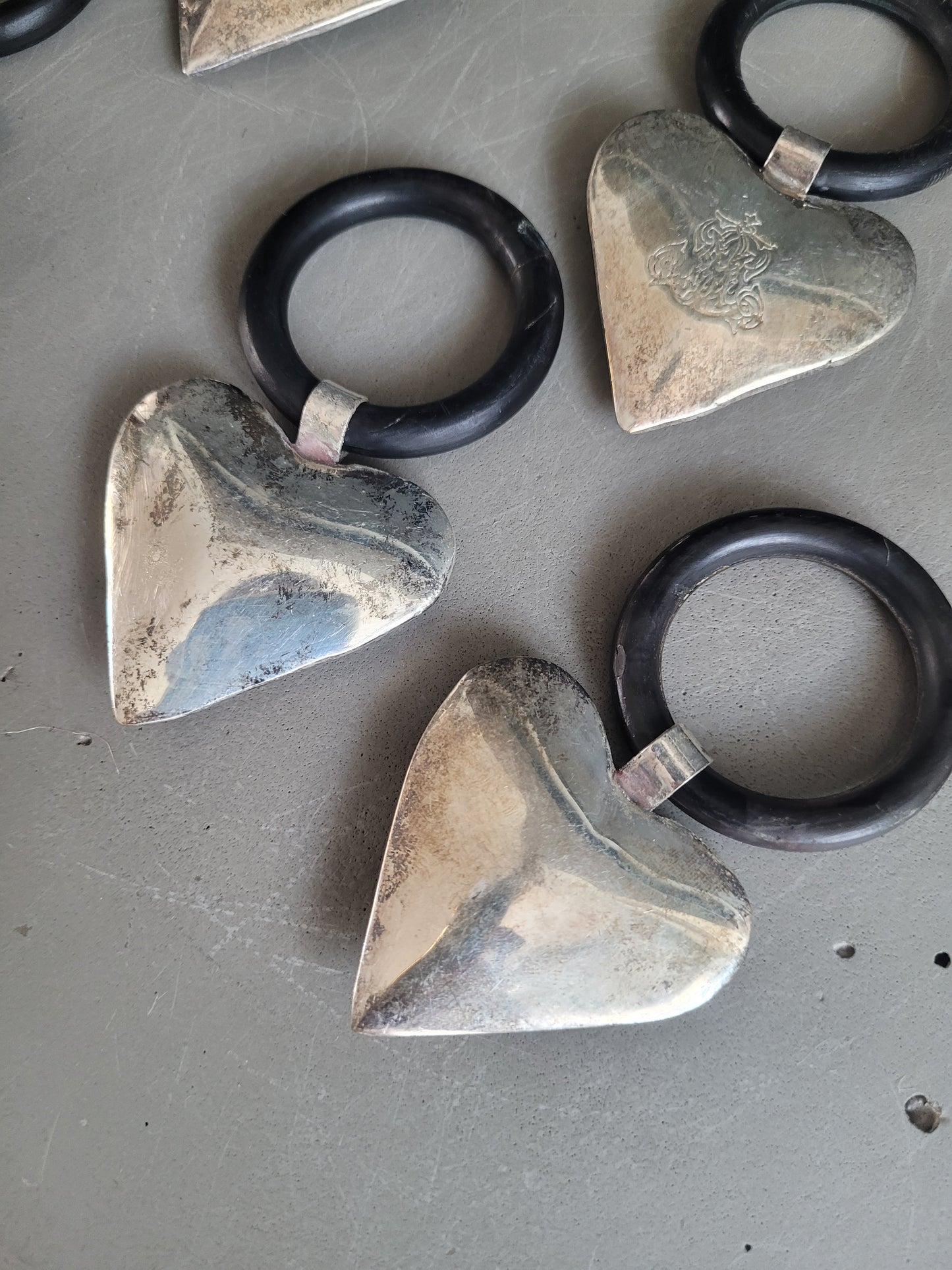 Décorations de rideaux coeur et edelweiss - Ref 415