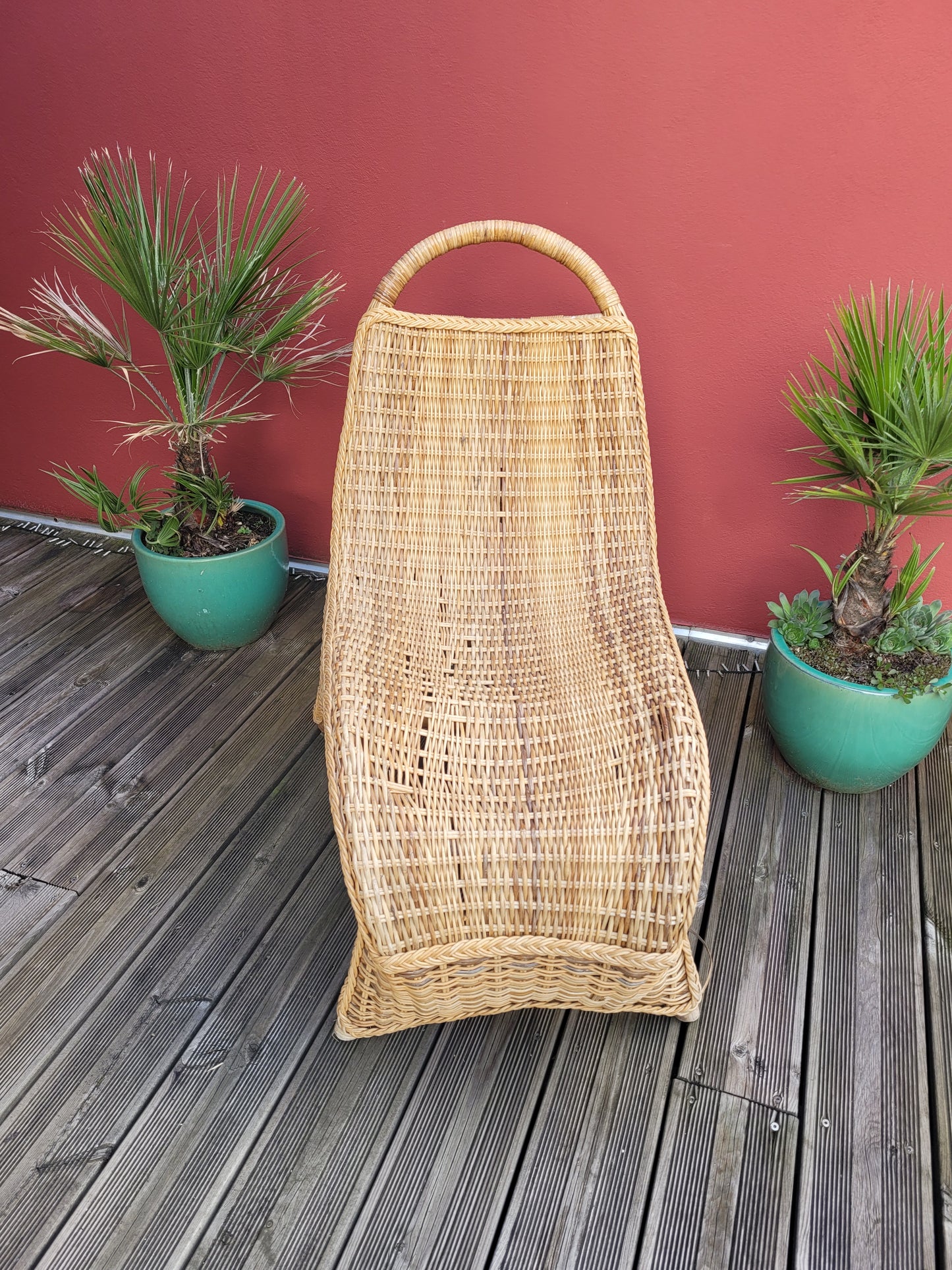 Chaise-longue en bambou et rotin - Ref 487