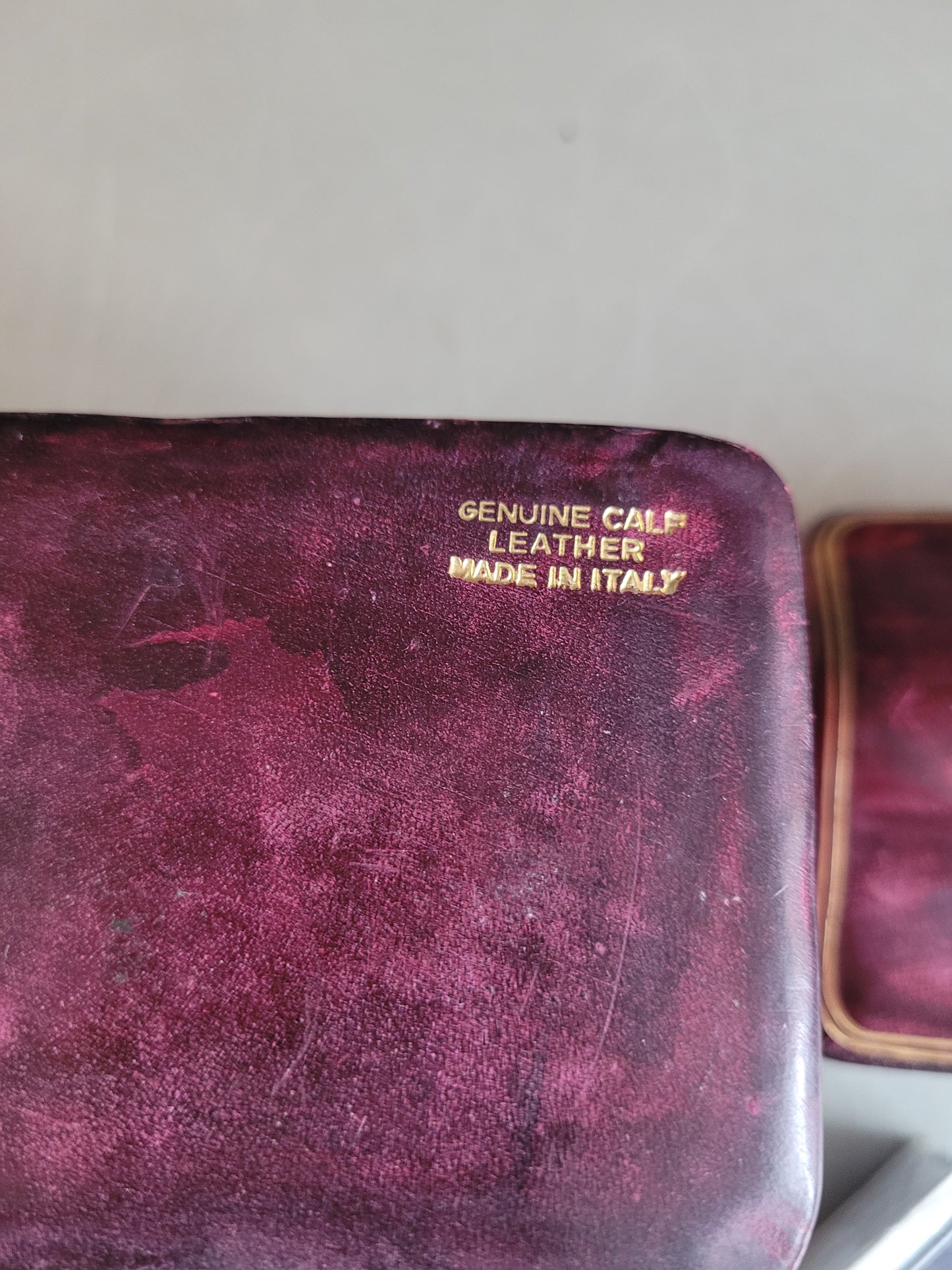 Coffret de jeux de cartes anciens en cuir - Ref 714