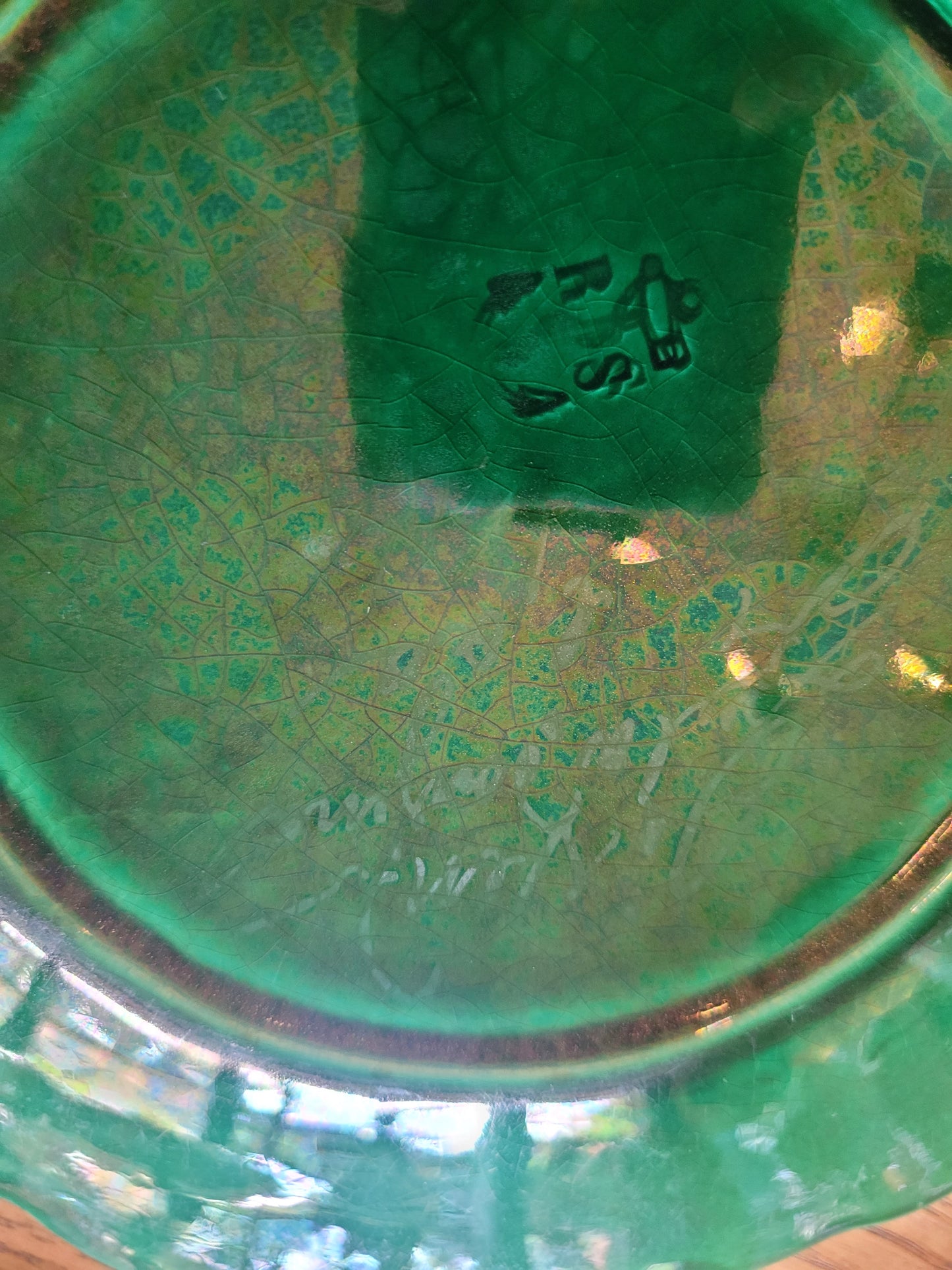 12 assiettes Rigal & Sanejouand faïencerie Clairefontaine en barbotine - Ref 631