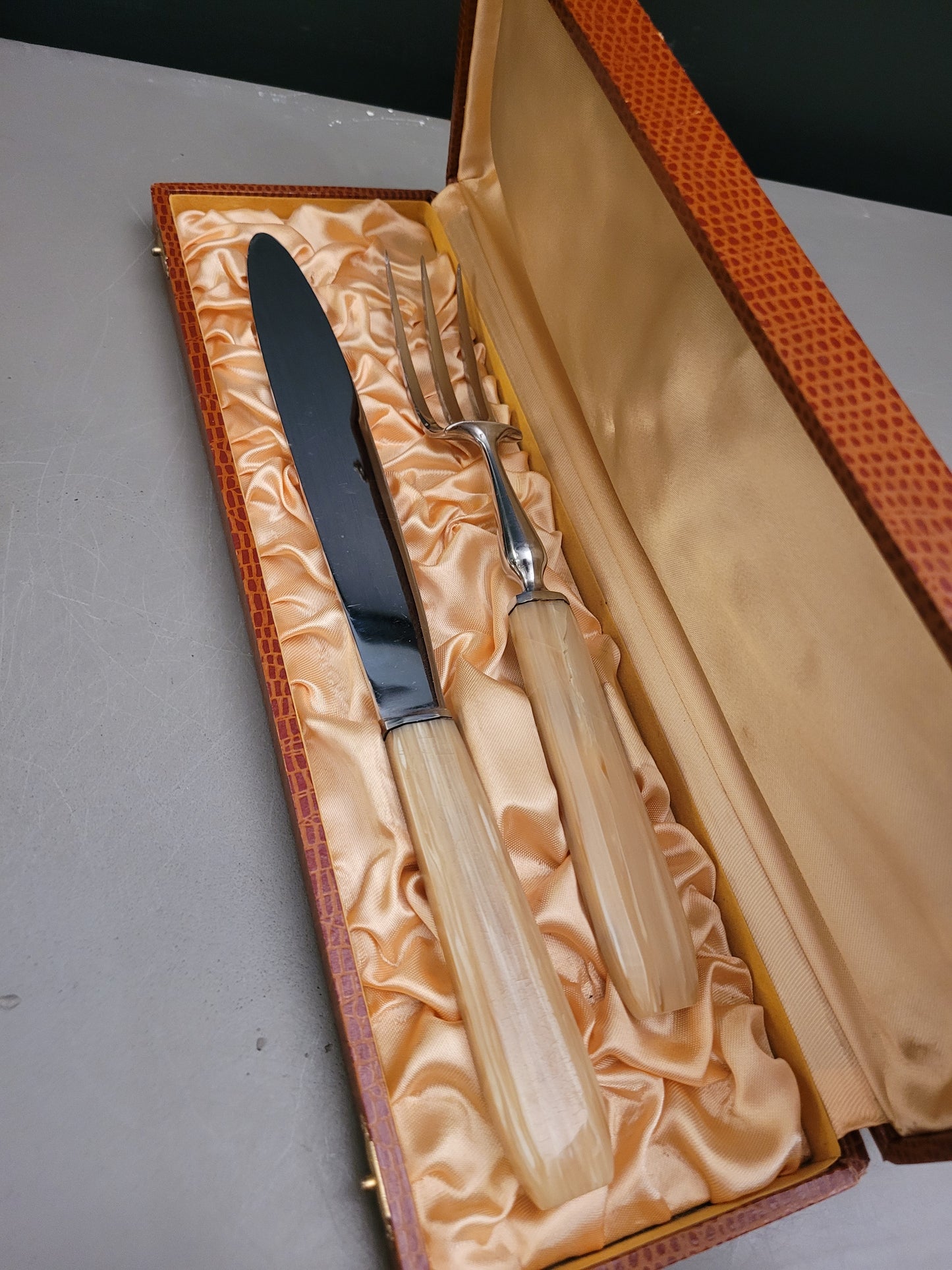 Couverts à découper en corne et Inox - Ref 723