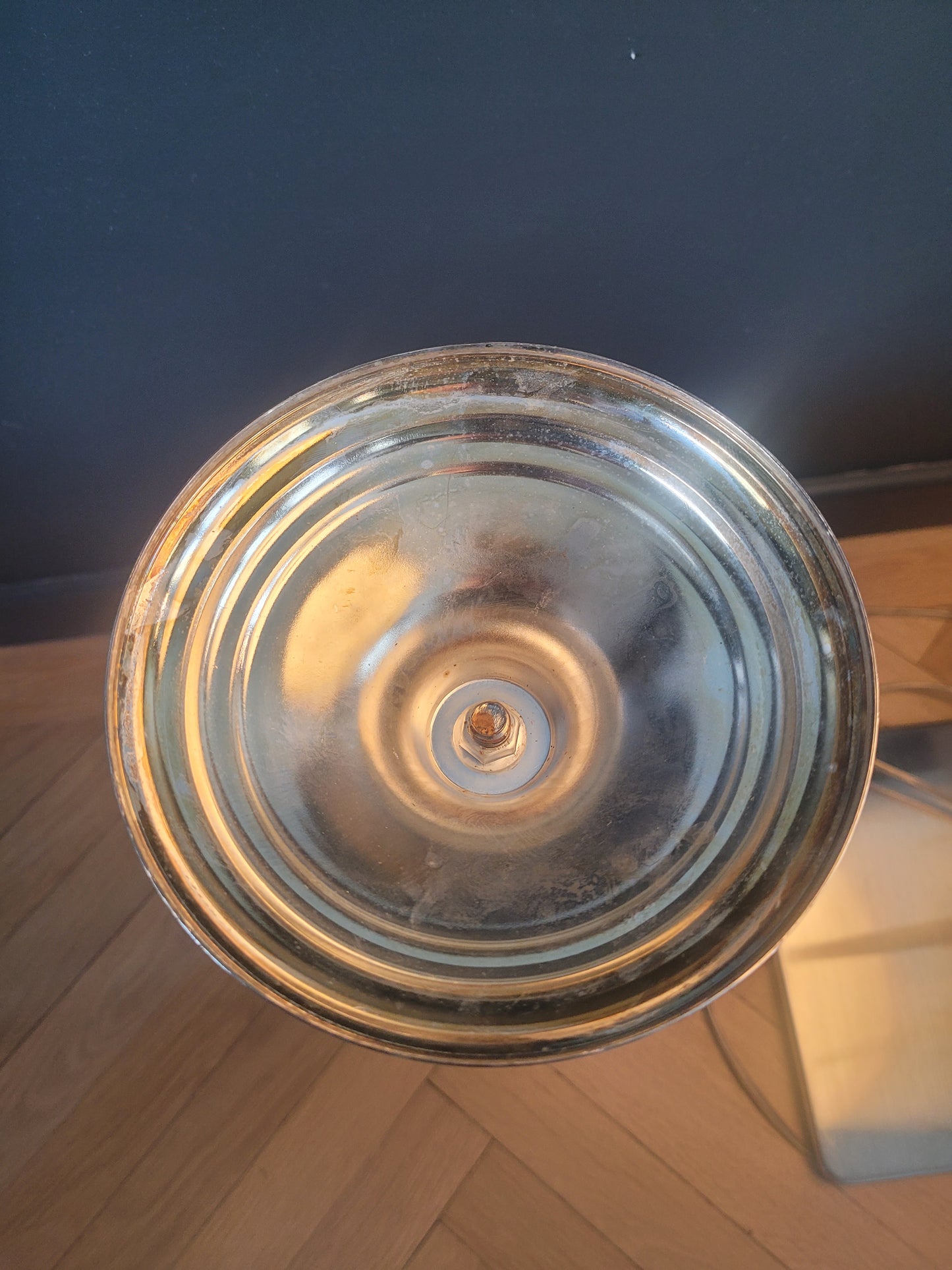 Grand bougeoir ancien 45cm en métal argenté - Ref 321